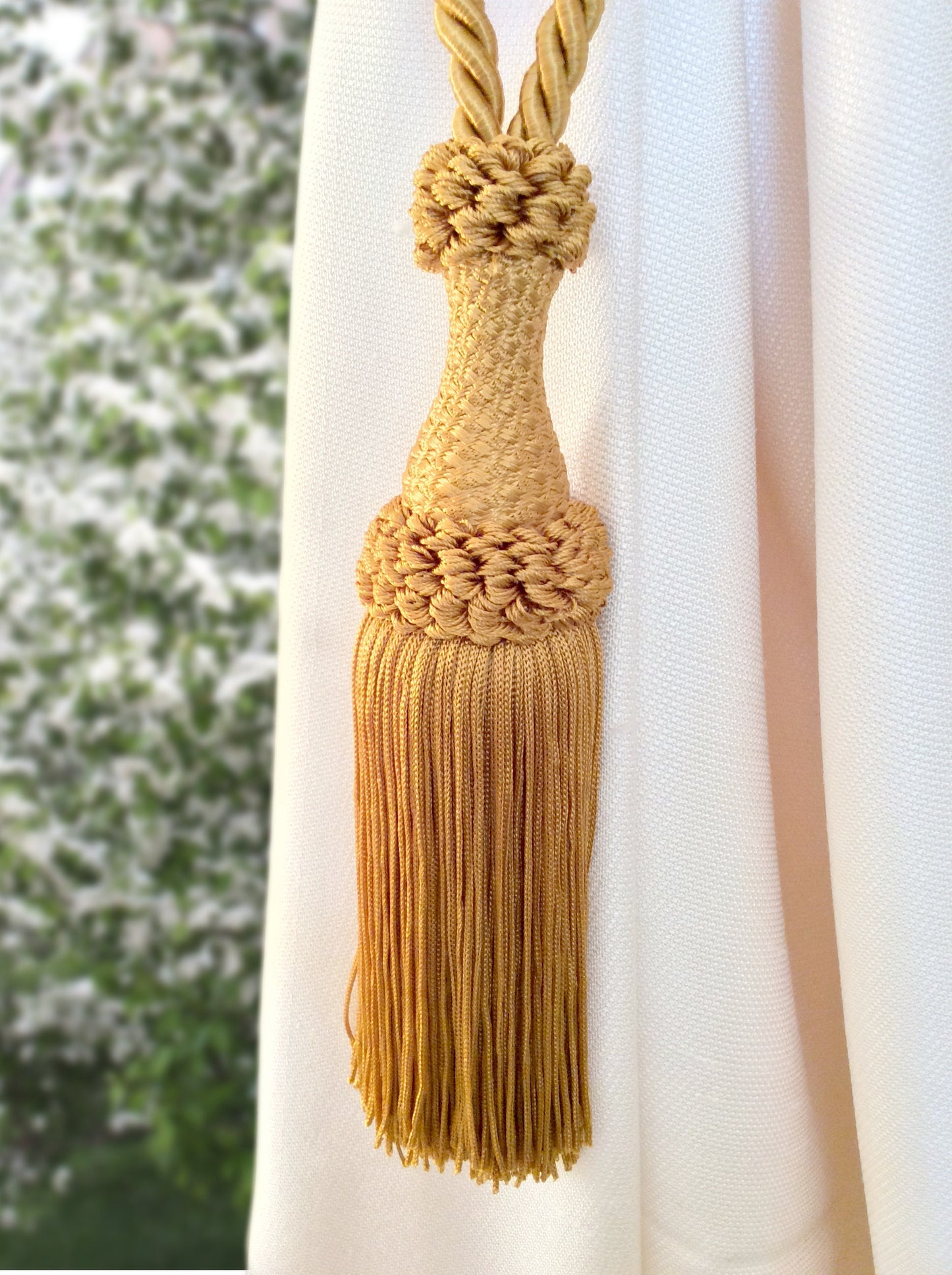 Embrasse per Tende con Nappa Grande 20cm - Oro Scuro | Made in Firenze