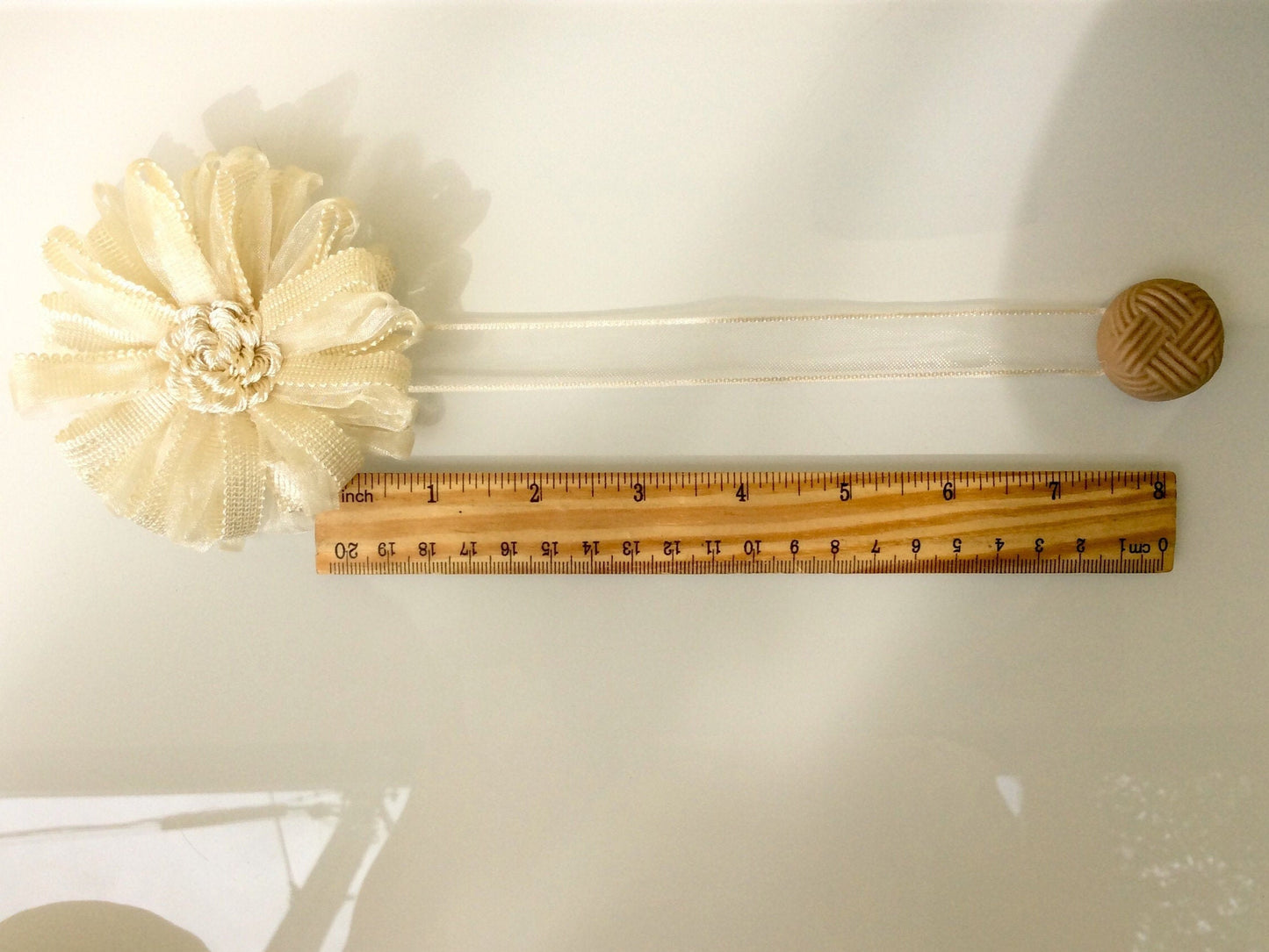 Flower Magnetic Curtain Tie-Back Cream Color – Made in Italy Curtain Magnet
