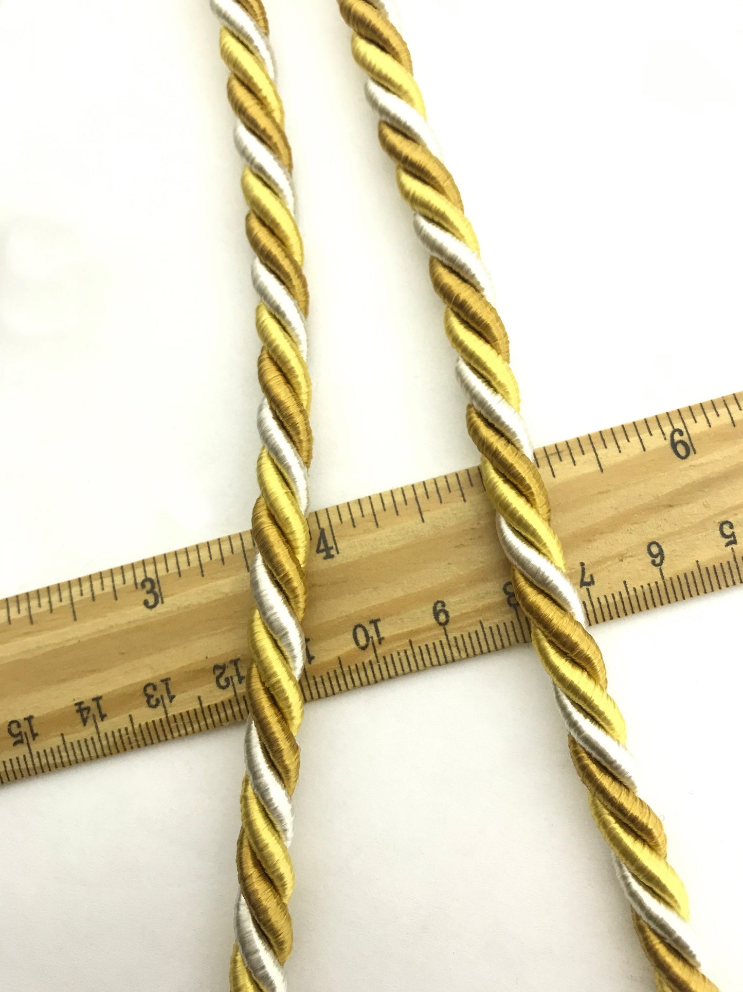 Embrasse per Tende con Nappa 15cm - Oro e Avorio | Made in Firenze