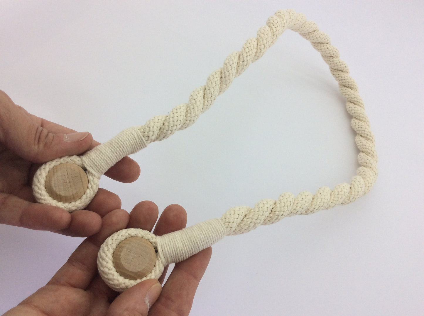 Cotone.. Un legatenda magnetico 16mm, lungo 75cm. Stile rustico, arrendamento nautico e shabby, neutro per ogni abbinamento.