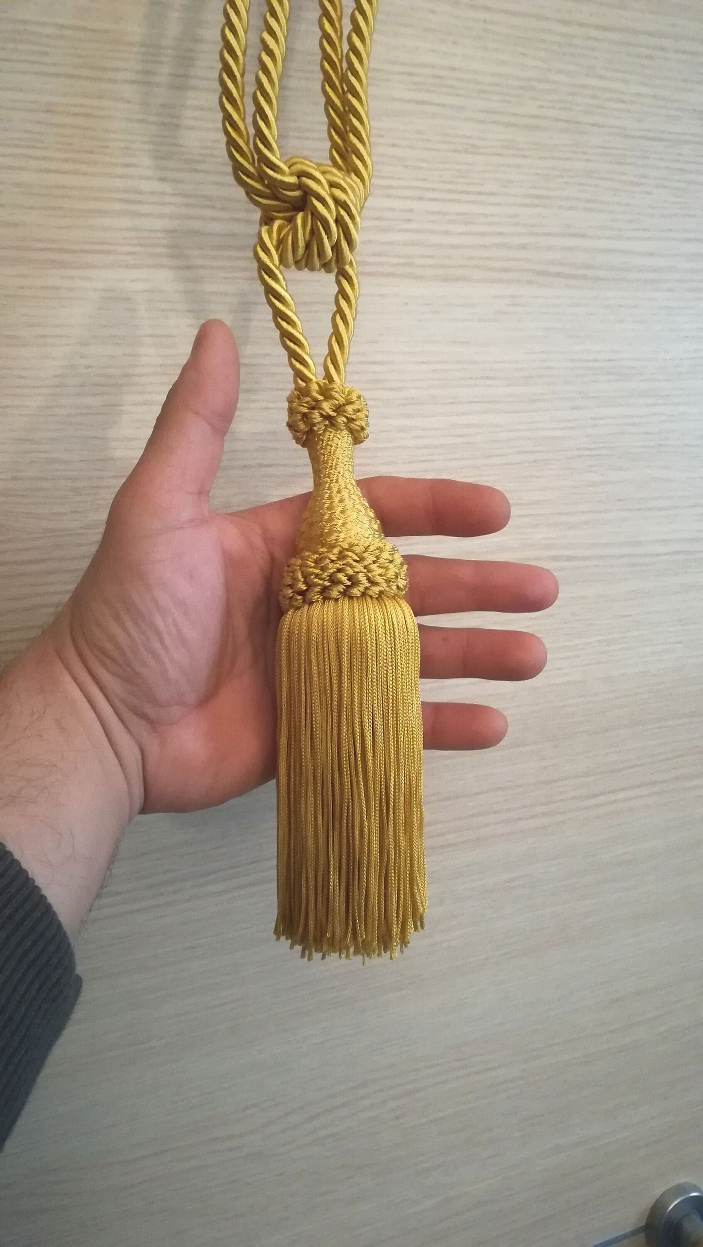Embrasse per Tende con Nappa Grande 20cm - Oro | Made in Firenze