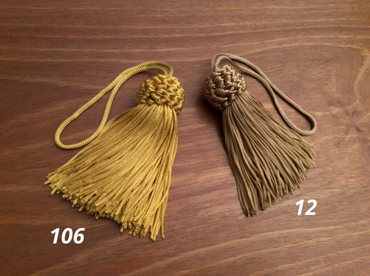 Nappa Fiocco Chiave Giallo Oro o Marrone 11cm - Made in Firenze