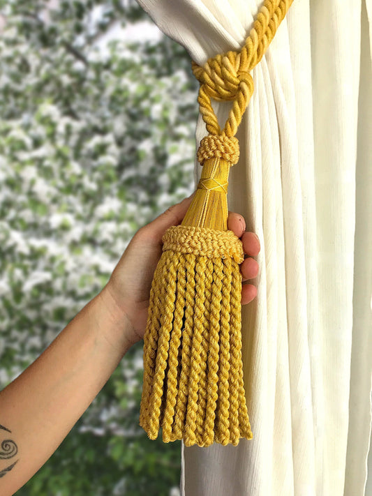 Grande bracciale per tende color oro di lusso decorazione per tende tendaggi drappeggio drappo made in italy