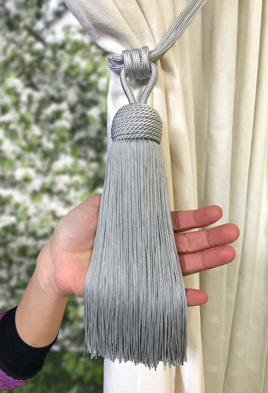 Embrasse per Tende con Nappa Grande 23cm - Grigio | Made in Firenze