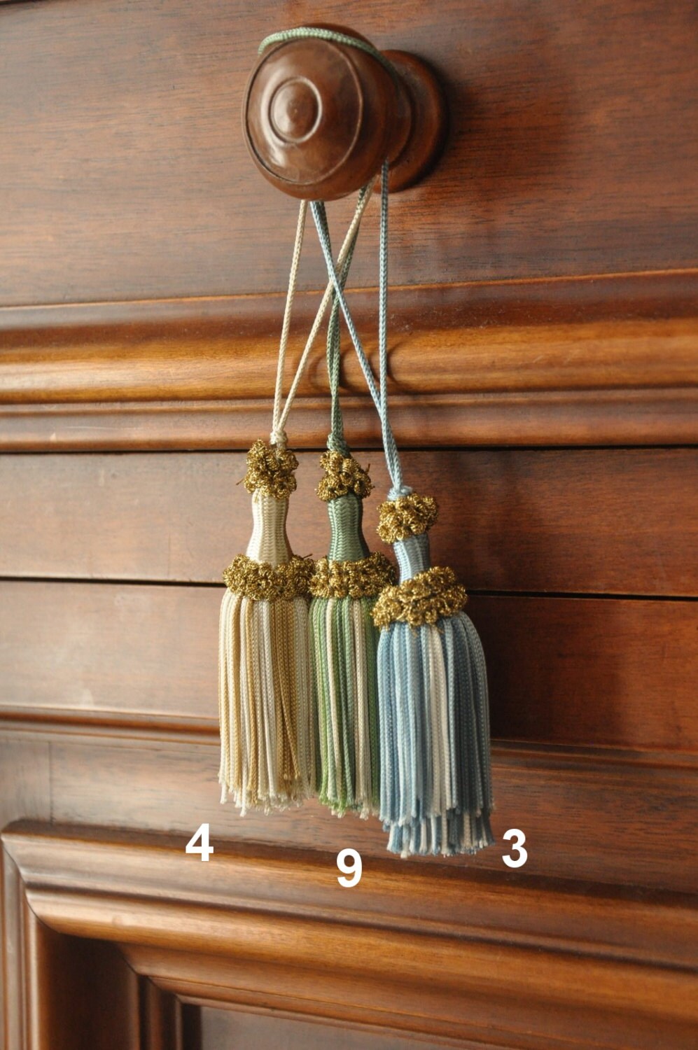 Key Tassel Lamè Key for Antique Furniture - 9 Mixed Colors Florence