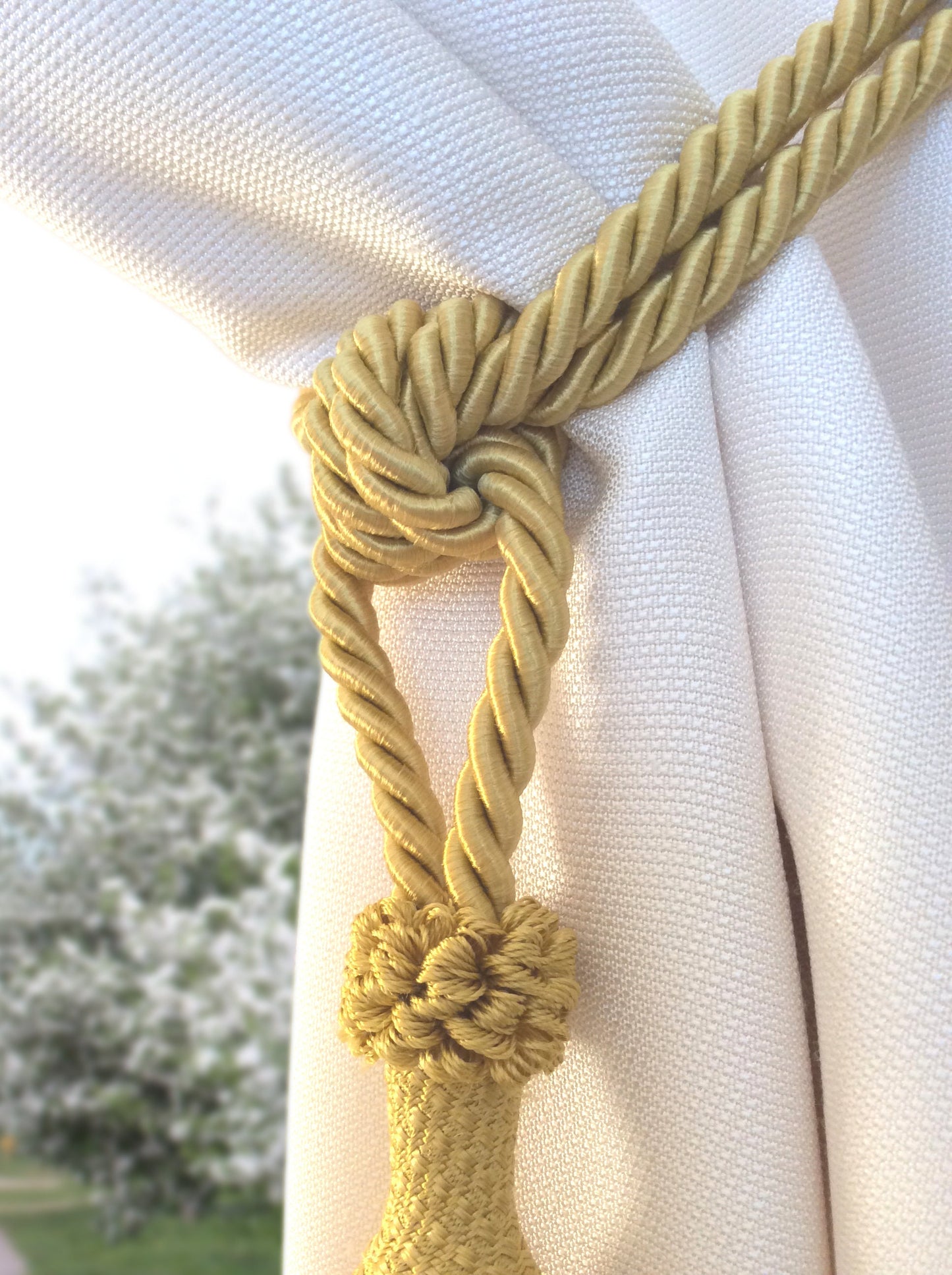 Embrasse per Tende con Nappa Grande 20cm - Oro | Made in Firenze