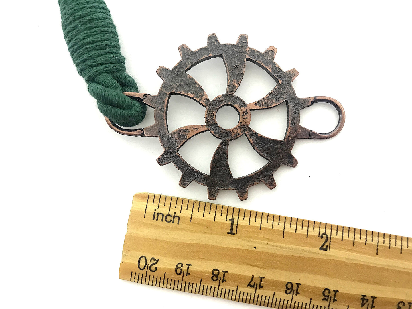 Bracciale per tende per allestimenti in stile industrial, in cotone VERDE. Allestimenti per loft ed open space. Made in Italy.