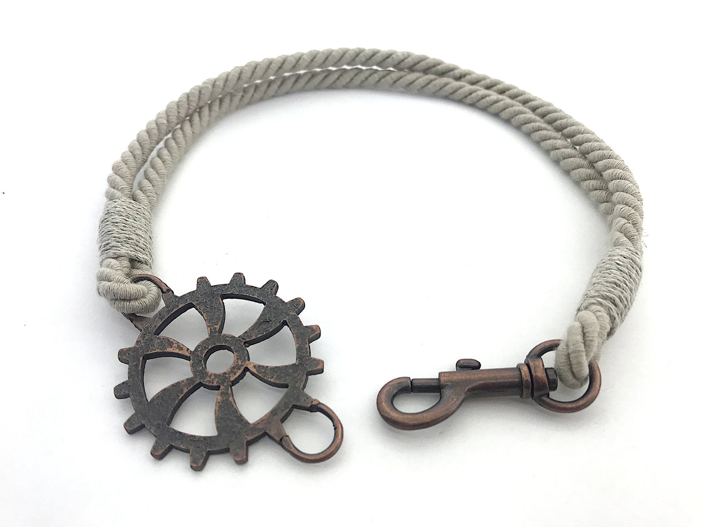 Bracciale per tende per allestimenti in stile industrial, in cotone e lino GRIGIO . Allestimenti per loft ed open space. Made in Italy.