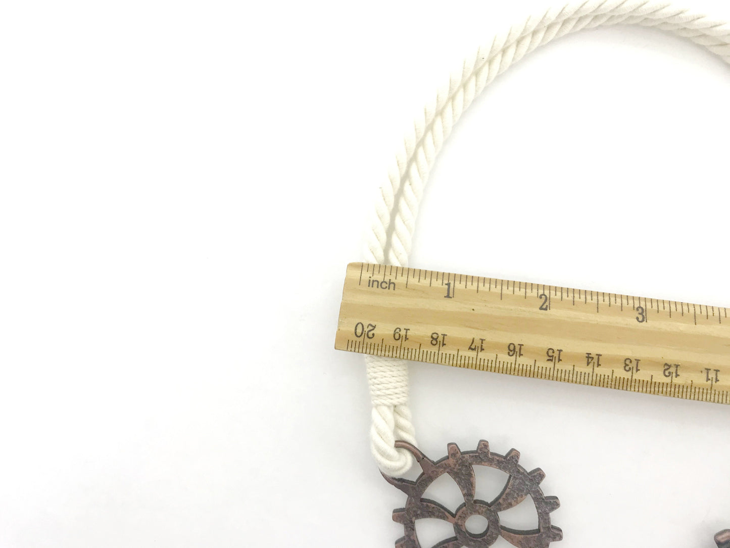 Bracciale per tende per allestimenti in stile industrial, in cotone BIANCO ecologico. Allestimenti per loft ed open space. Made in Italy.