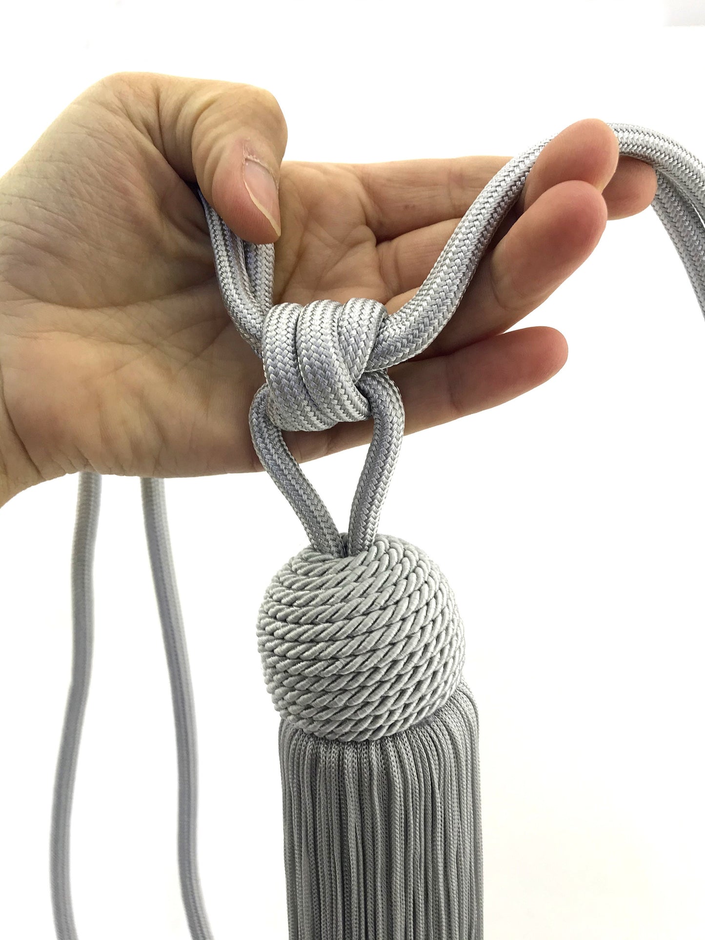 Embrasse per Tende con Nappa Grande 23cm - Grigio | Made in Firenze