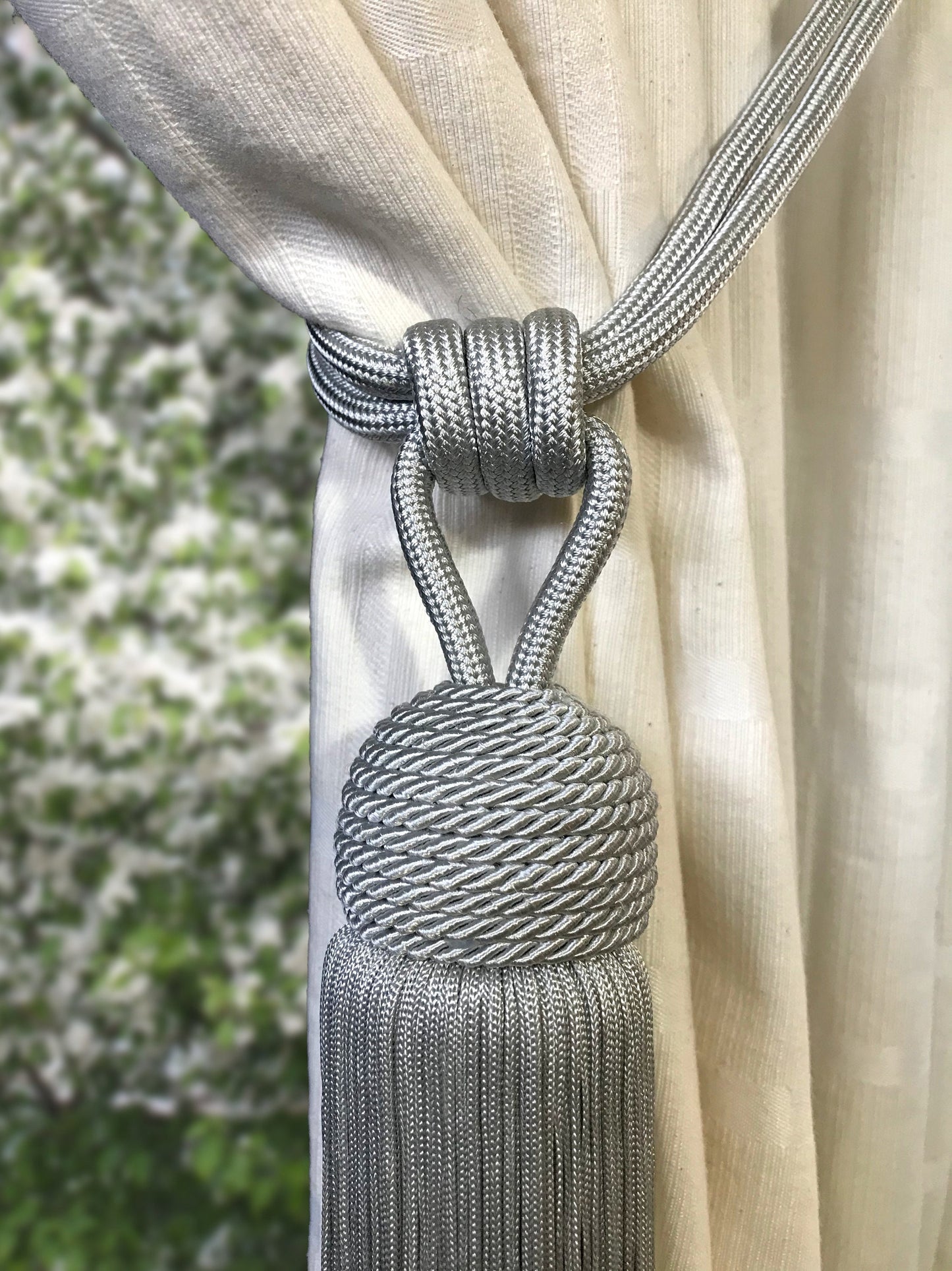 Embrasse per Tende con Nappa Grande 23cm - Grigio | Made in Firenze
