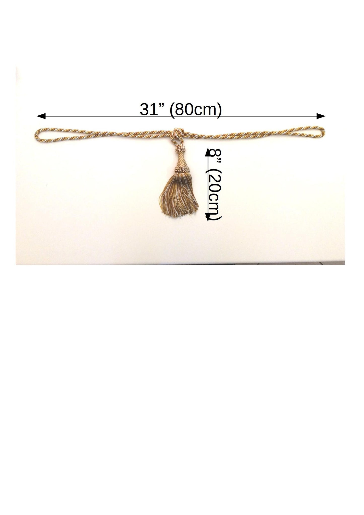 Embrasse per Tende con Nappa Grande 20cm - Panna | Made in Firenze