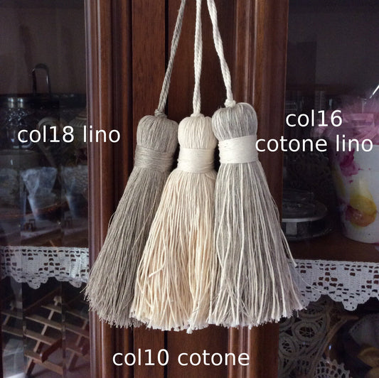 nappa,  fiocco chiave, lino e cotone naturali Made in Firenze home decor ! regalo per la casa nuova .