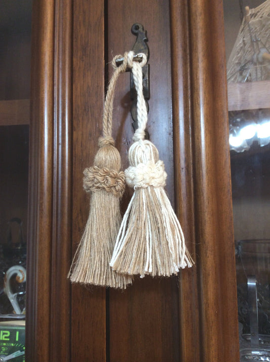 Nappa Fiocco Chiave in Juta Naturale 8cm - Made in Firenze