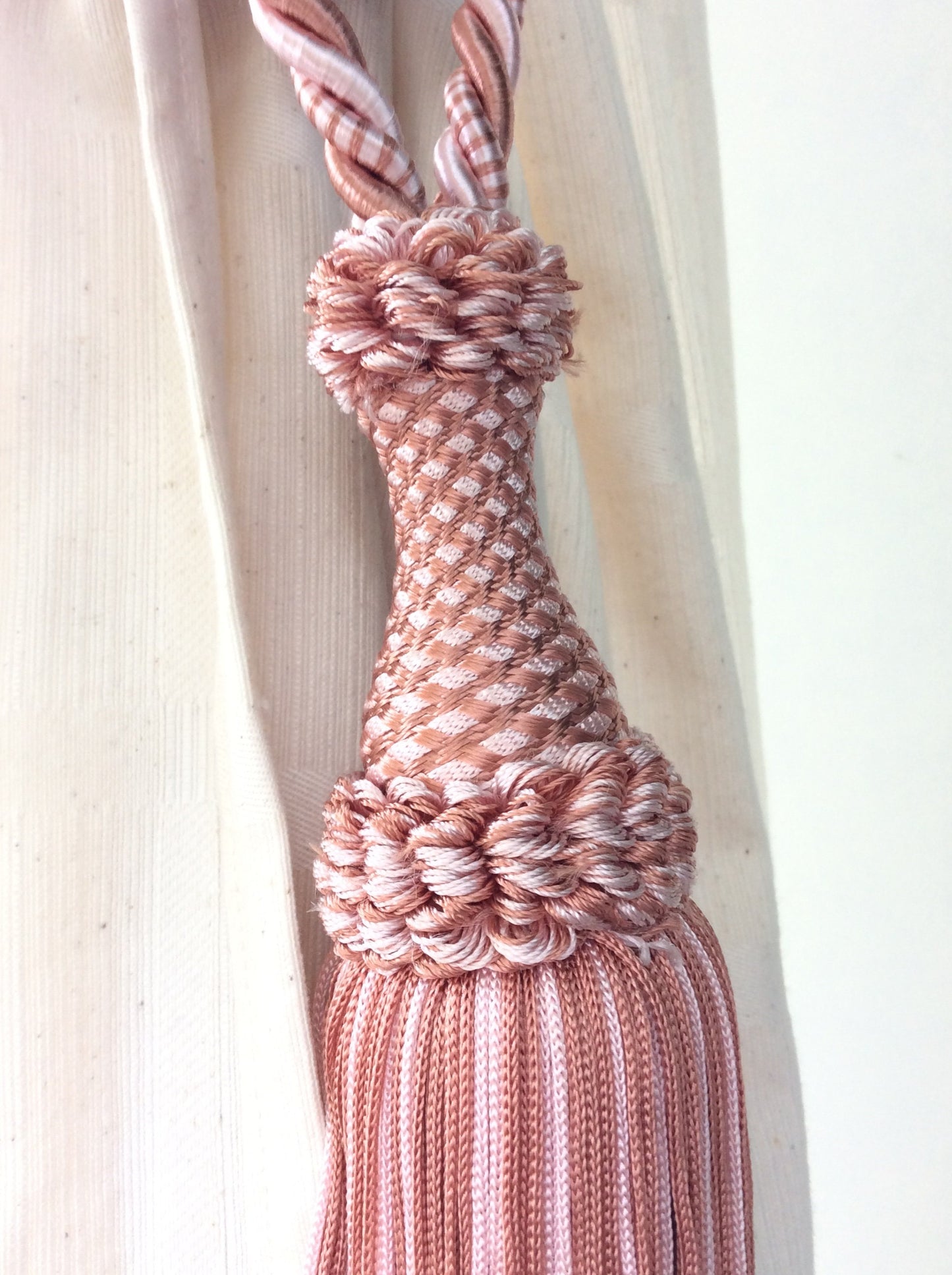 Embrasse per Tende con Nappa Grande 20cm - Rosa Antico | Made in Firenze