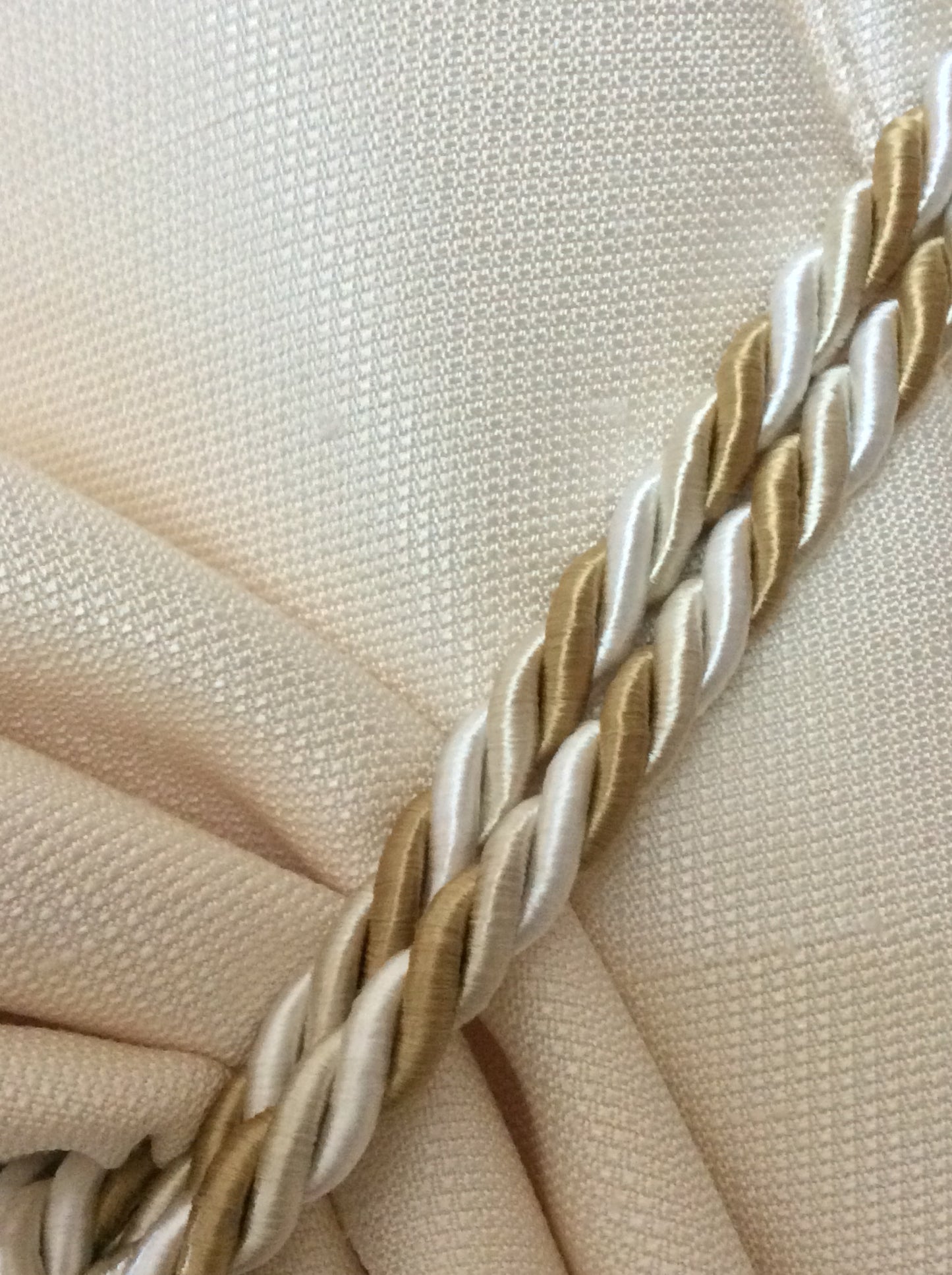 Embrasse per Tende con Nappa Grande 20cm - Oro e avorio | Made in Firenze