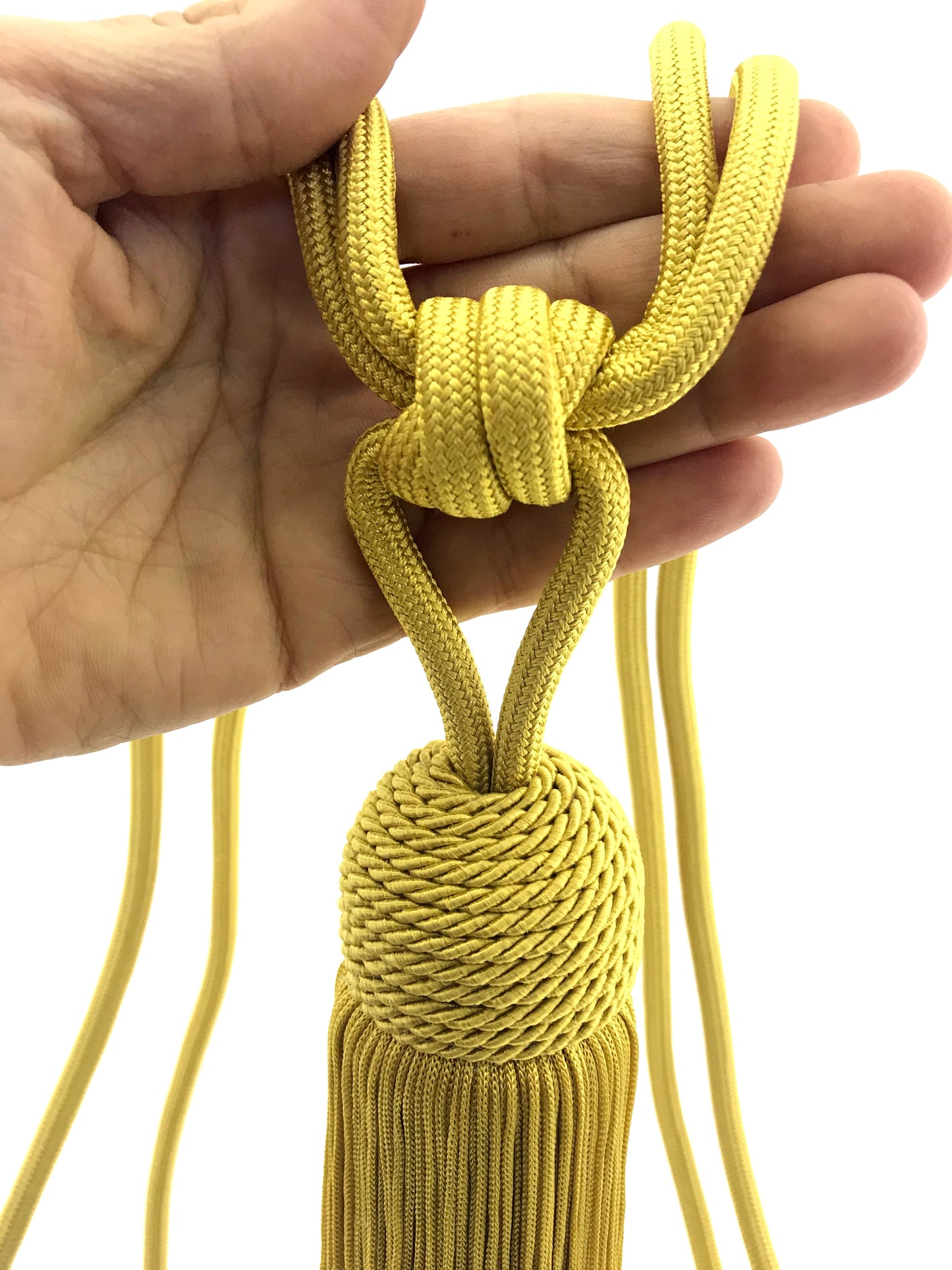 Embrasse per Tende con Nappa Grande 23cm - Giallo Oro | Made in Firenze