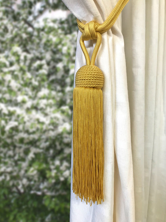 Embrasse per Tende con Nappa Grande 23cm - Giallo Oro | Made in Firenze