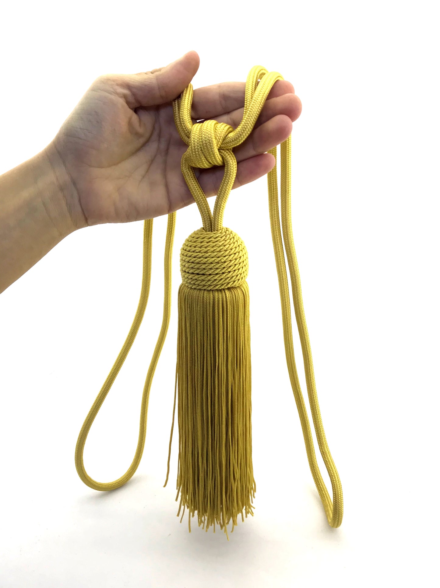 Embrasse per Tende con Nappa Grande 23cm - Giallo Oro | Made in Firenze