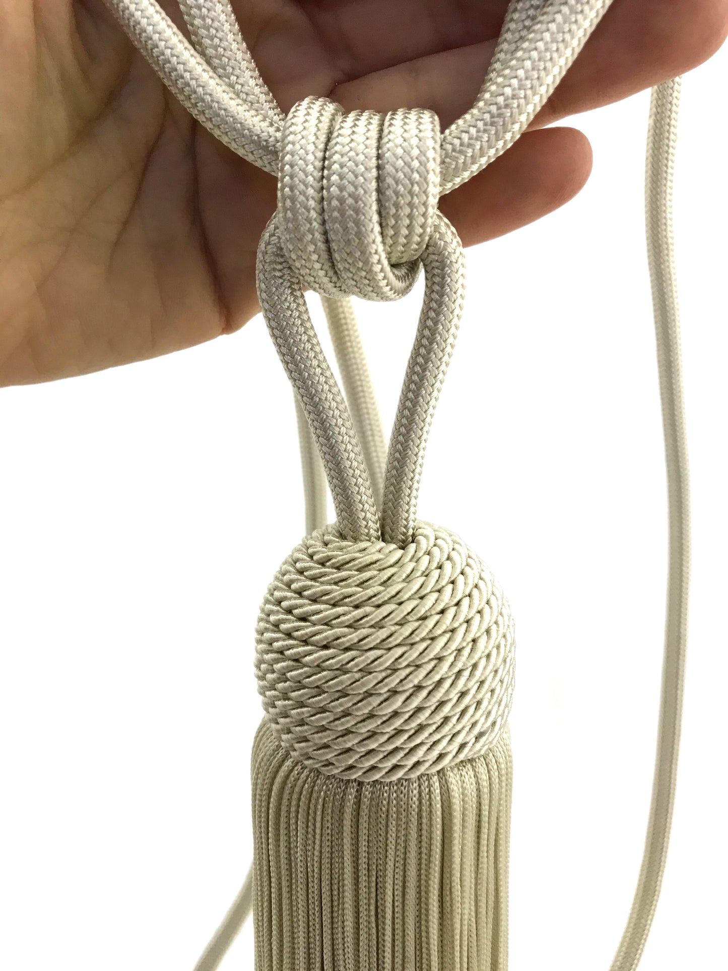 Embrasse per Tende con Nappa Grande 23cm - Bianco Avorio | Made in Firenze