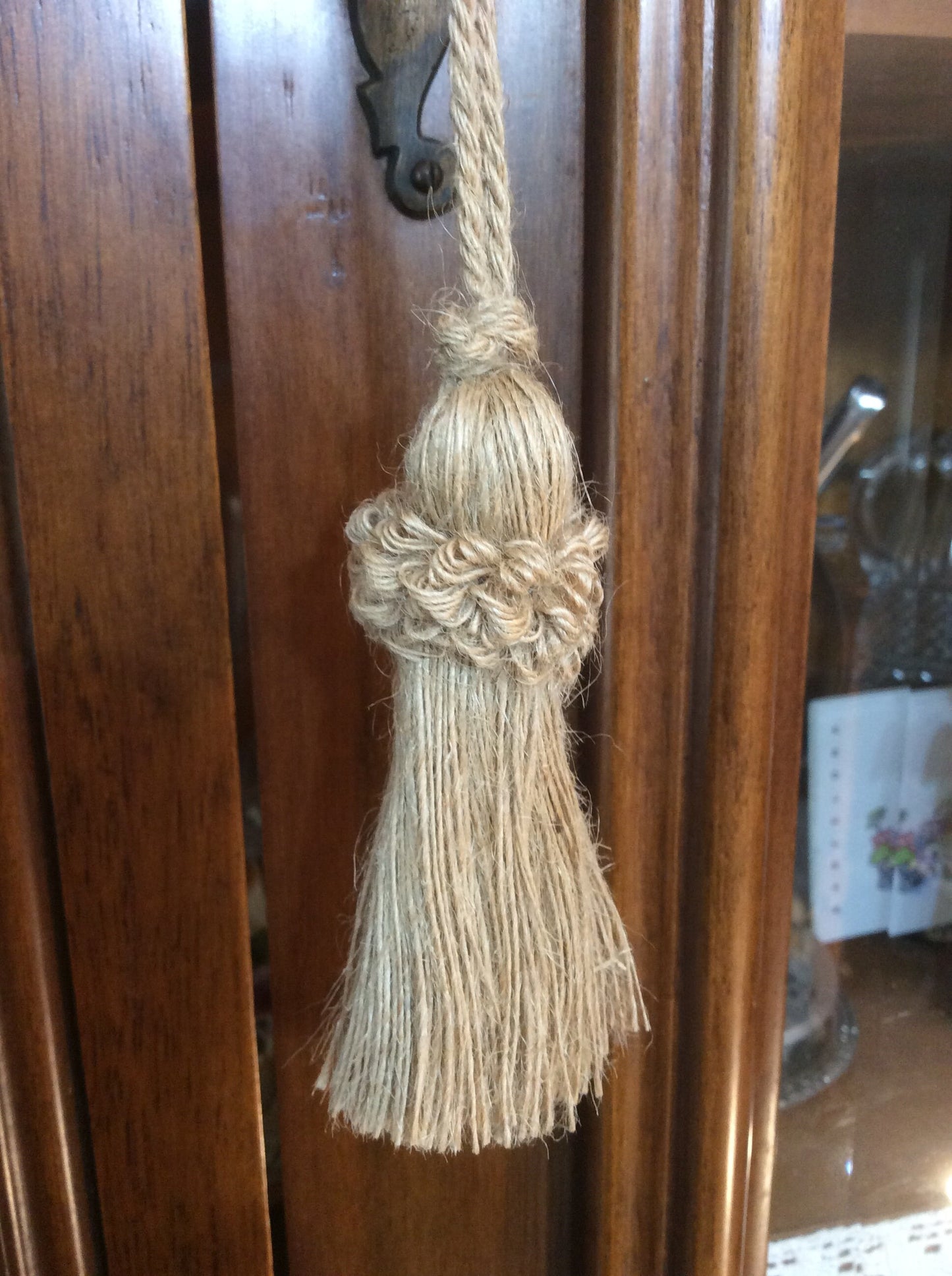 Nappa Fiocco Chiave in Juta Naturale 8cm - Made in Firenze