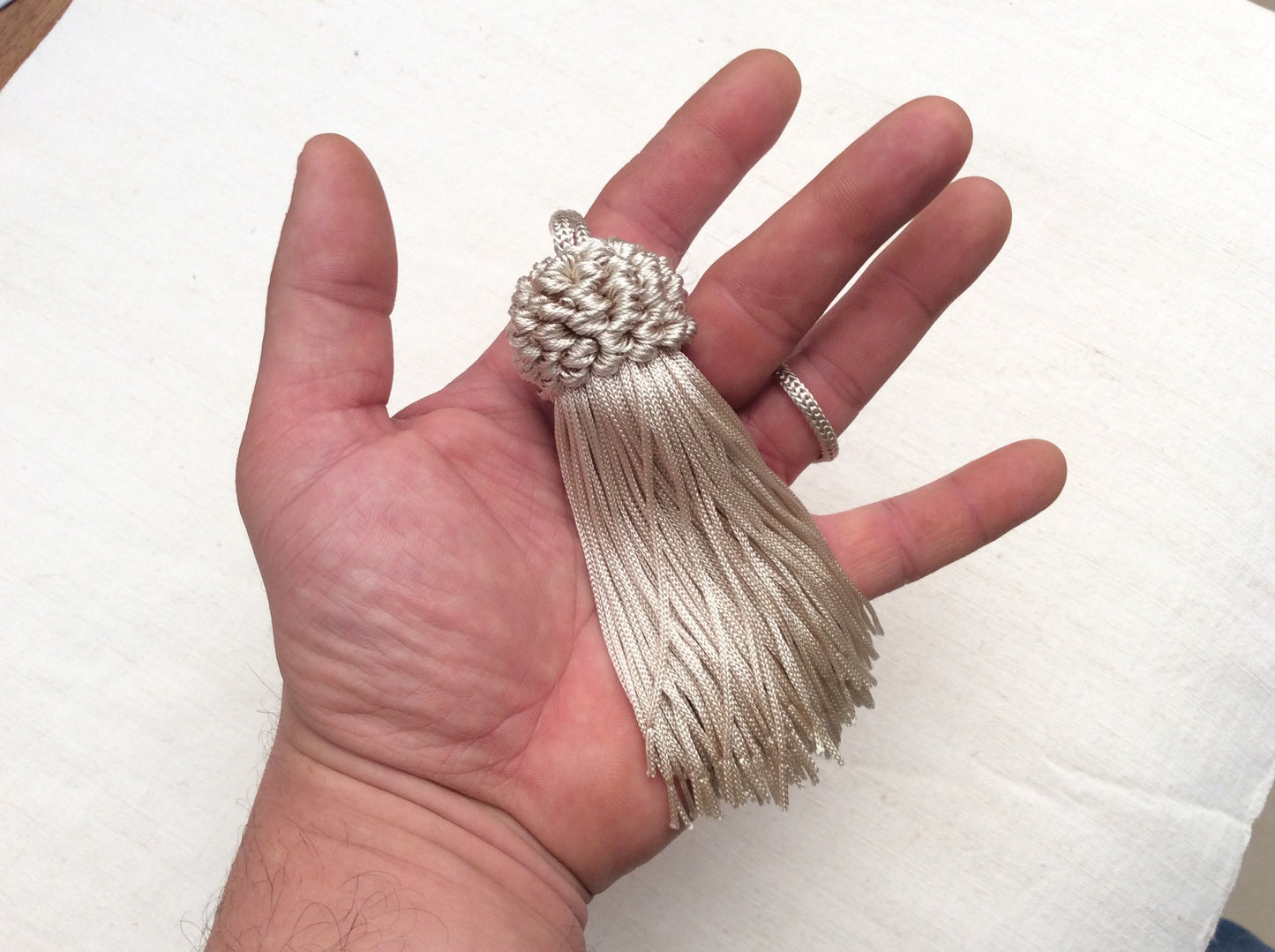 Nappa Fiocco Chiave Avorio o Grigio Perla 11cm - Made in Firenze
