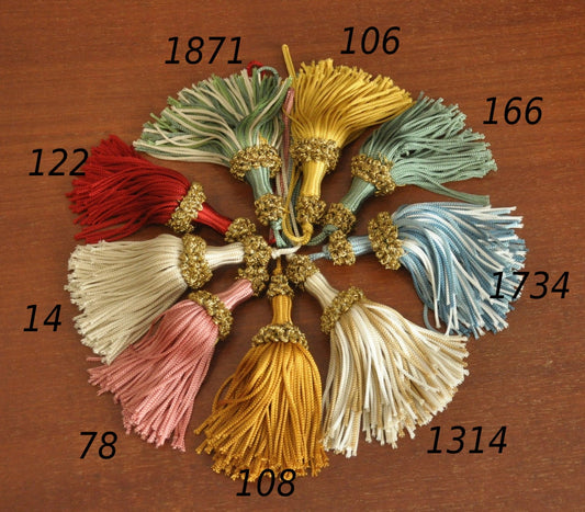 Nappa Fiocco Chiave Lamè per Mobili Antichi - 9 Colori Misti Firenze