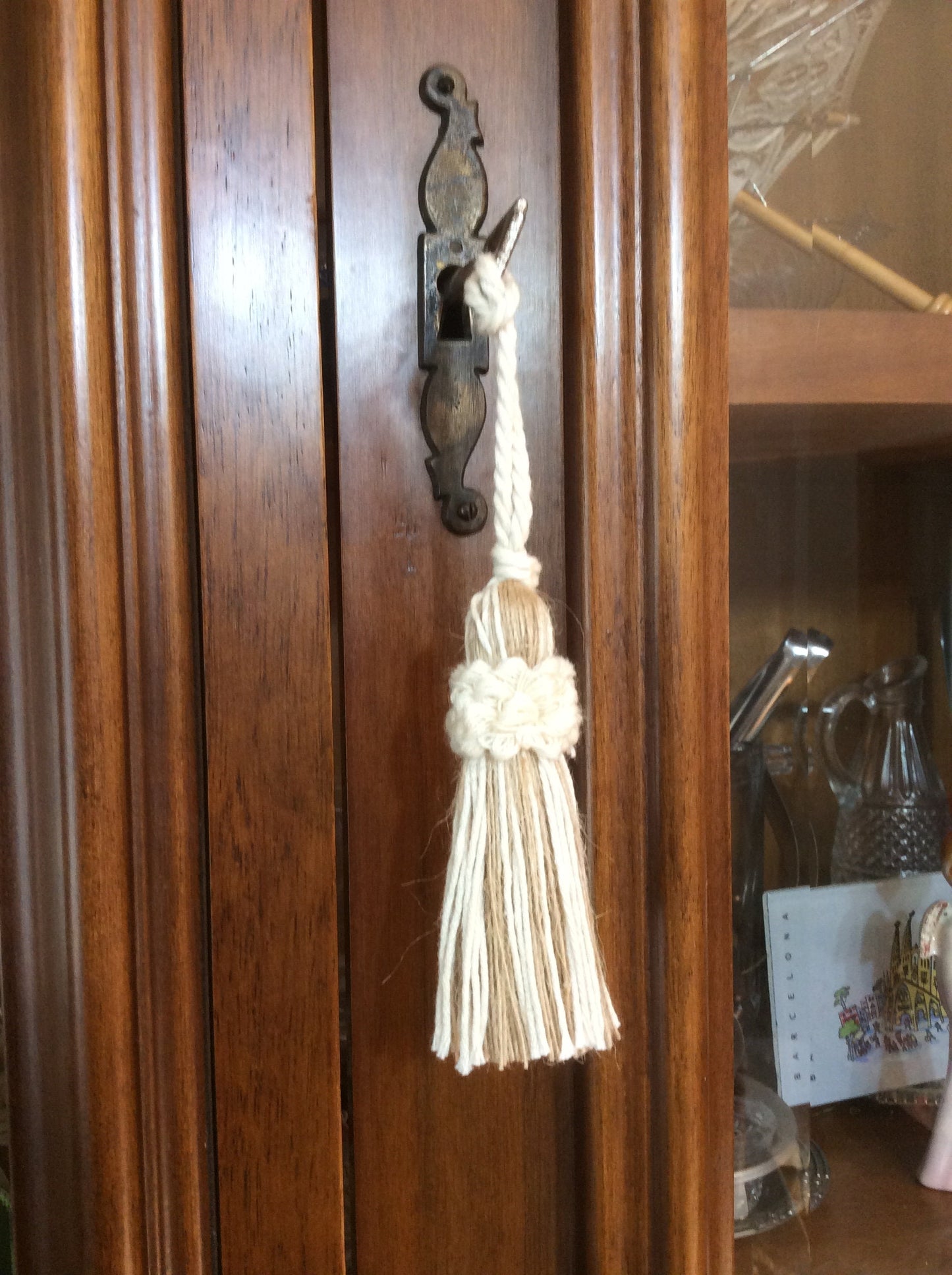 Nappa Fiocco Chiave in Juta Naturale 8cm - Made in Firenze