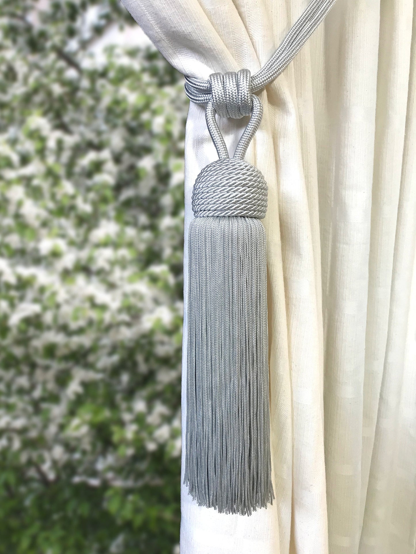 Embrasse per Tende con Nappa Grande 23cm - Grigio | Made in Firenze
