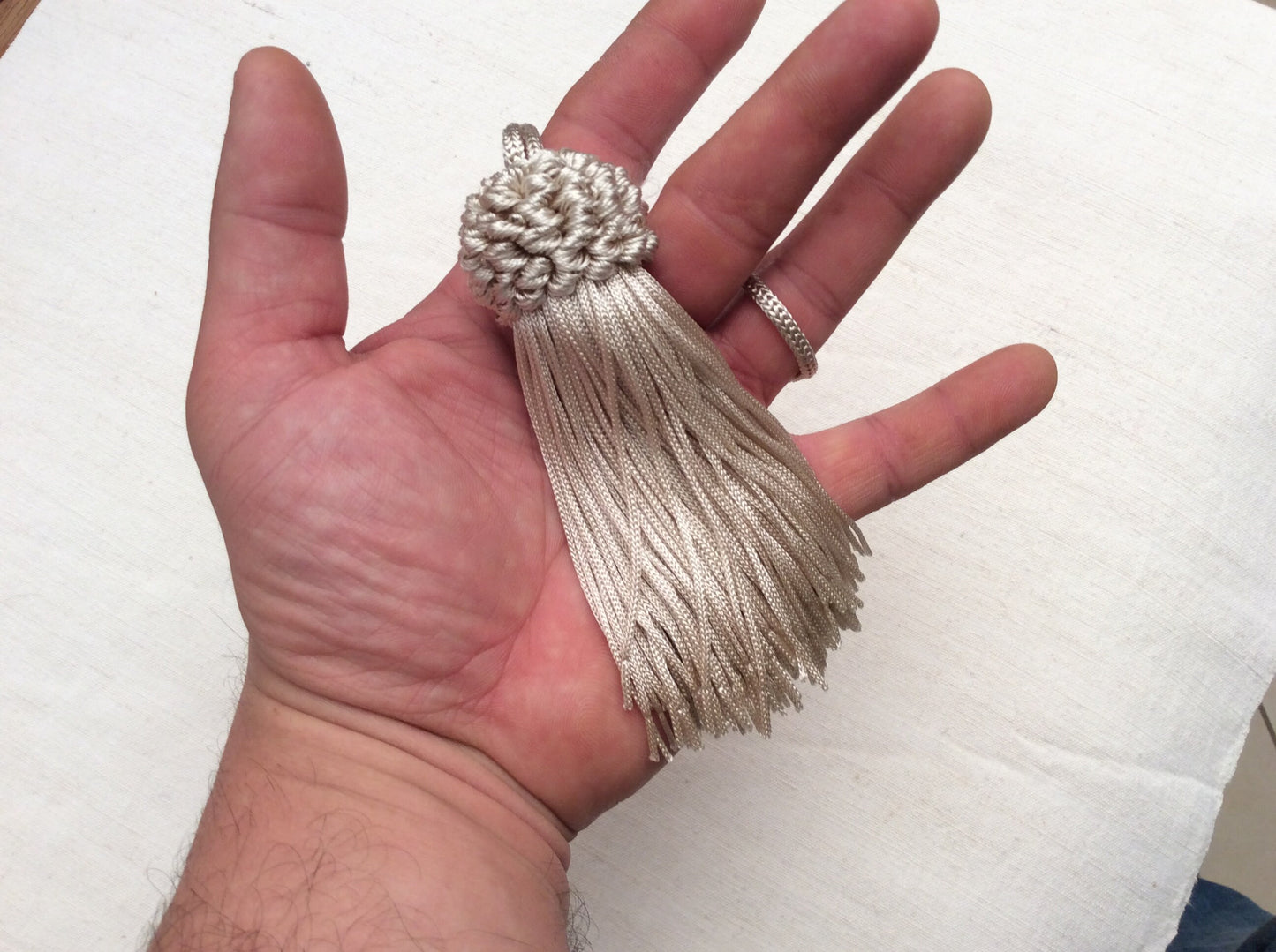 Nappa Fiocco Chiave Avorio o Grigio Perla 11cm - Made in Firenze