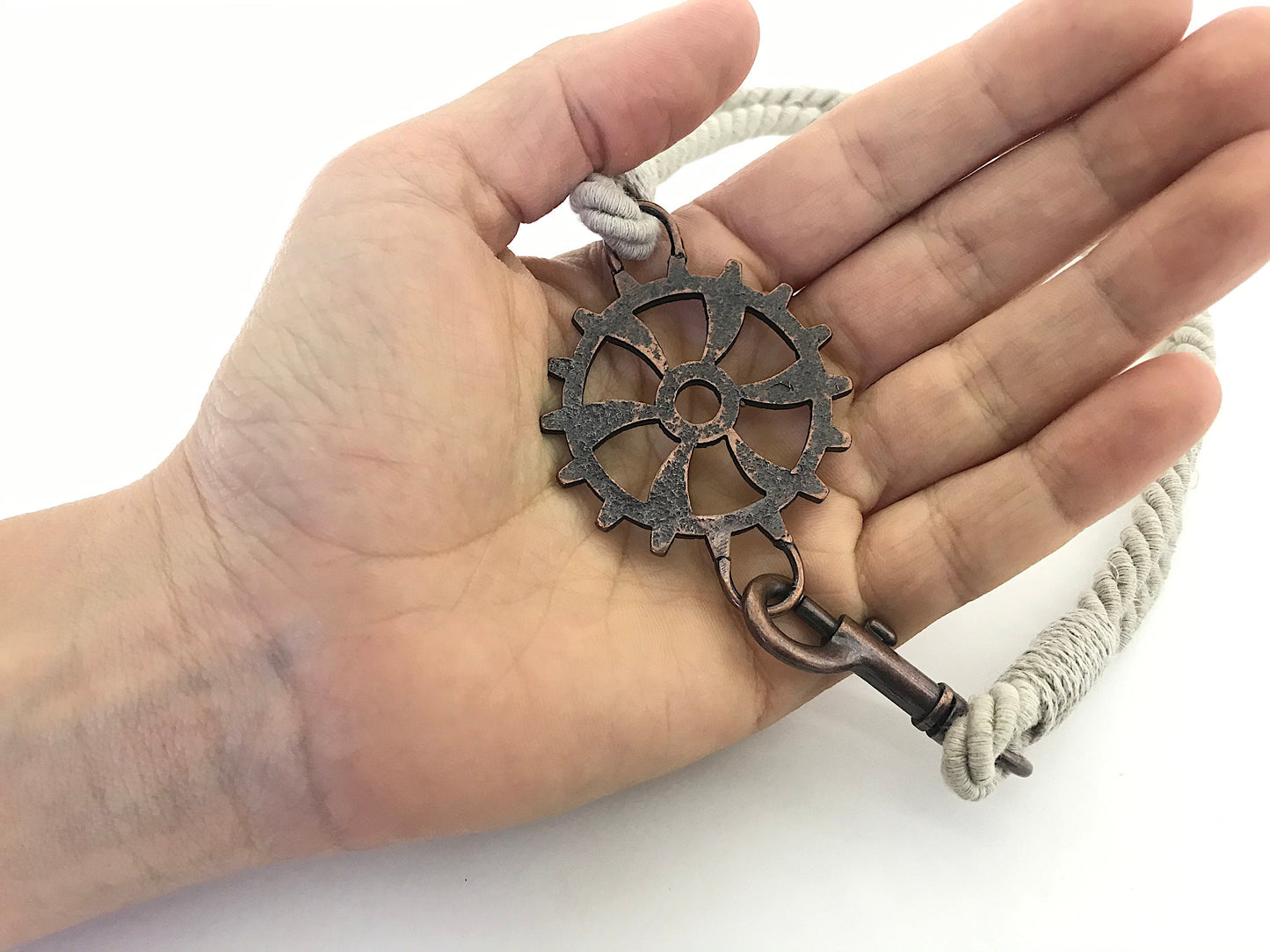 Bracciale per tende per allestimenti in stile industrial, in cotone e lino GRIGIO . Allestimenti per loft ed open space. Made in Italy.