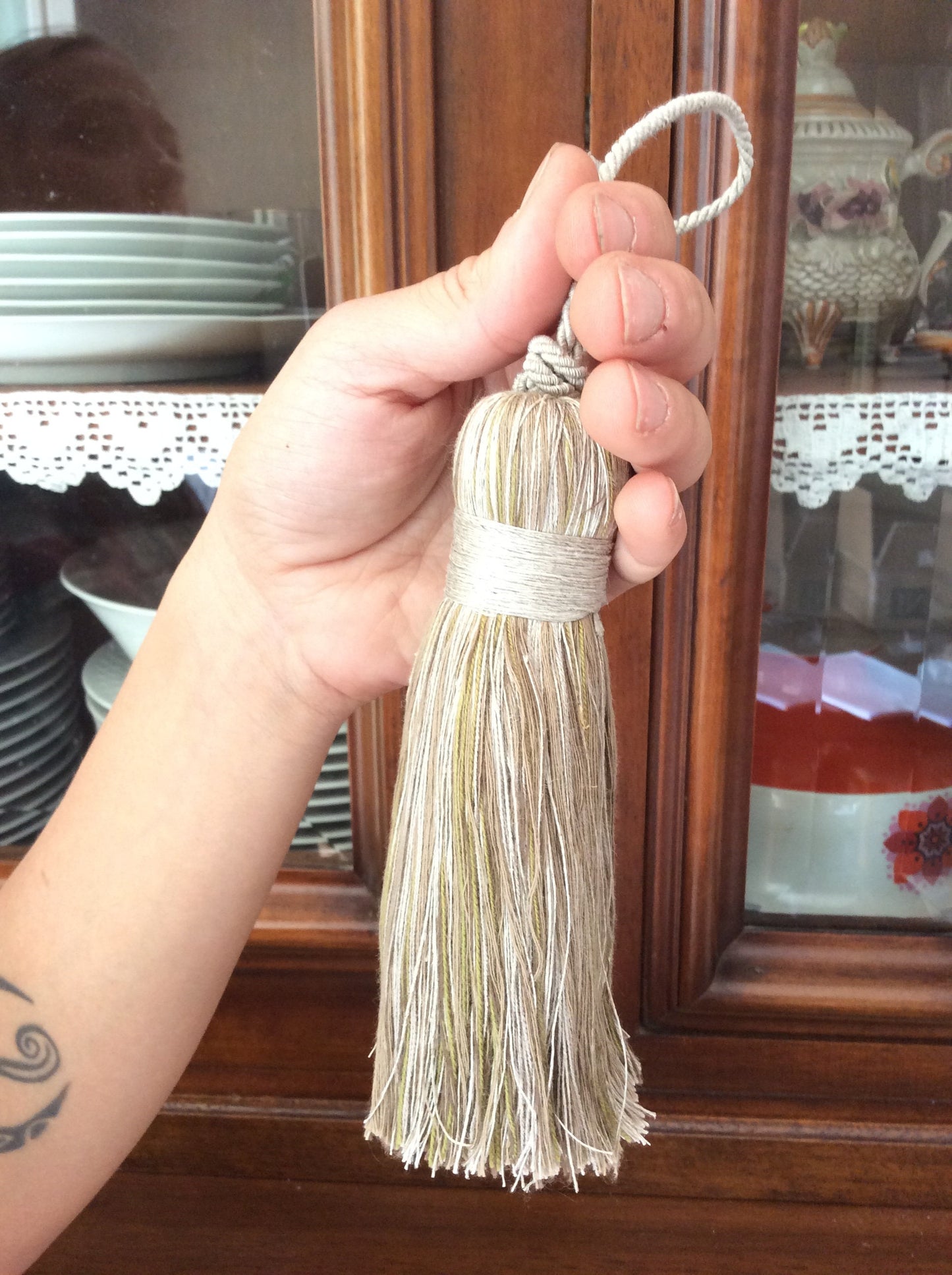 nappa,  fiocco chiave, lino cotone viscosa juta naturali Made in Firenze shabby chic