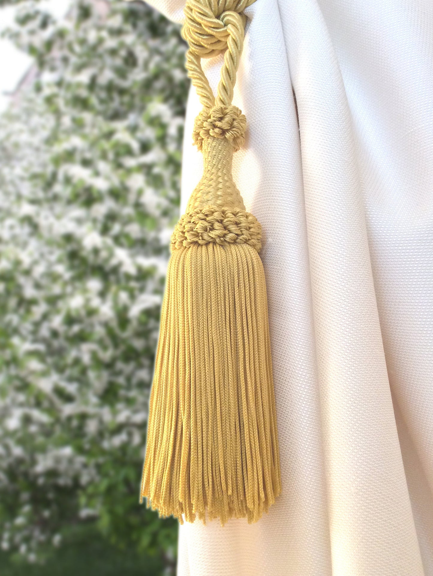Embrasse per Tende con Nappa Grande 20cm - Oro | Made in Firenze