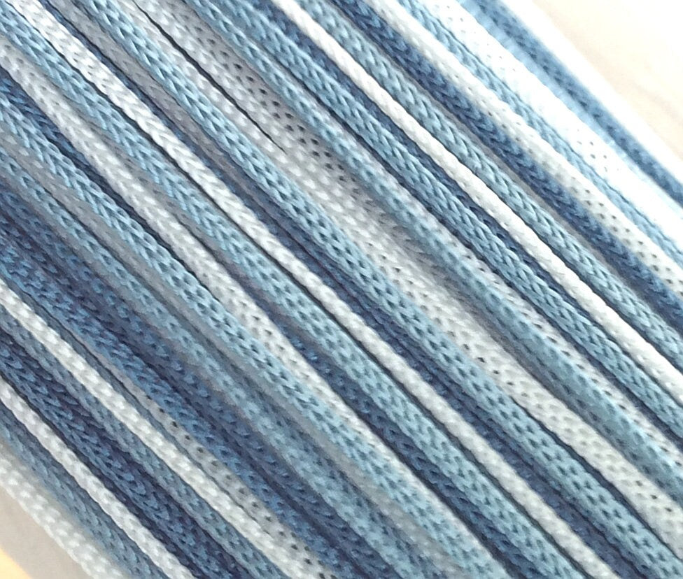 Embrasse per Tende con Nappa Grande 20cm - Azzurro Blu Bianco | Made in Firenze