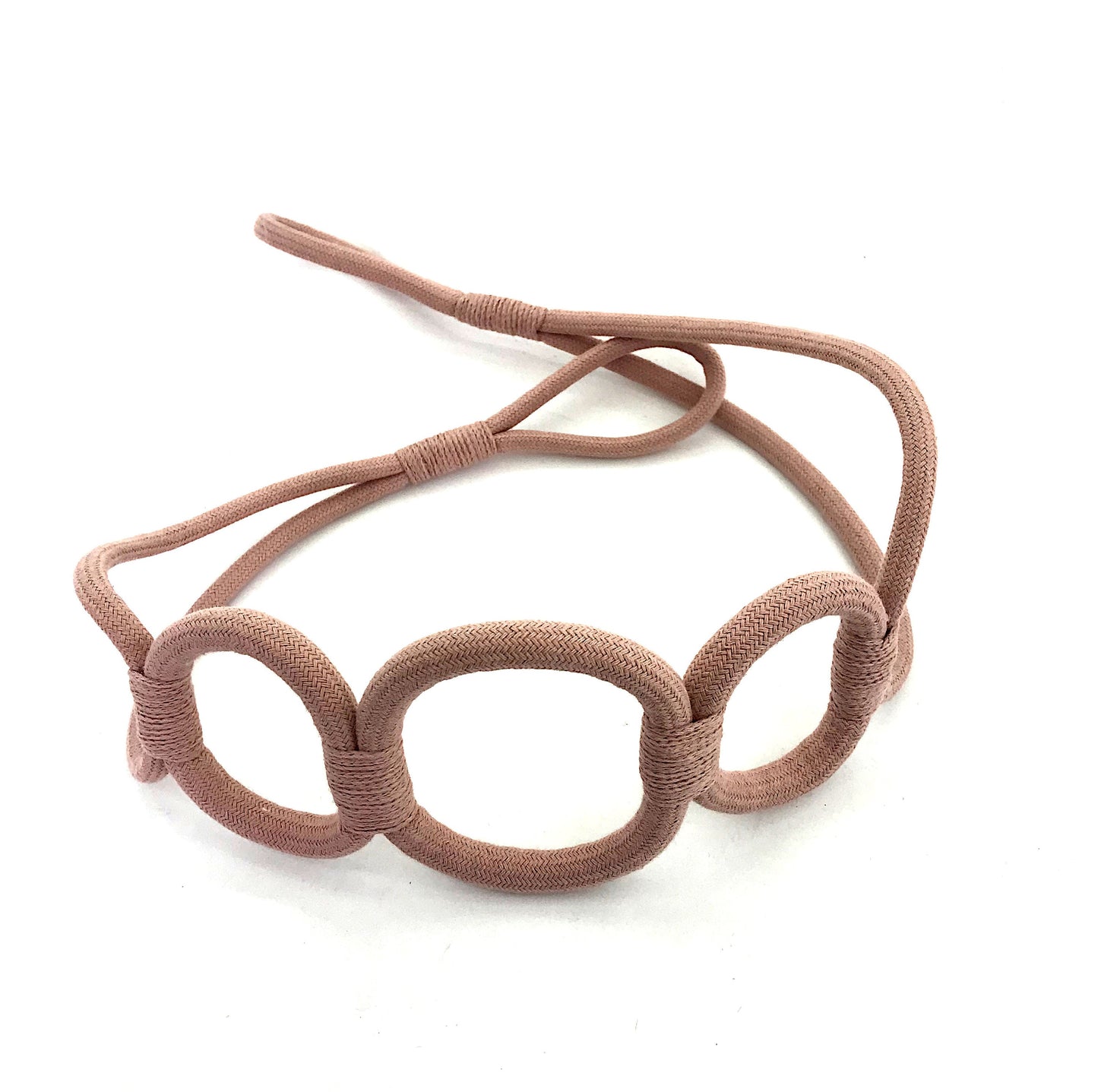 Bracciale rosa a tre anelli, elegante decorazione per tende tendaggi drappeggio drappo made in italy