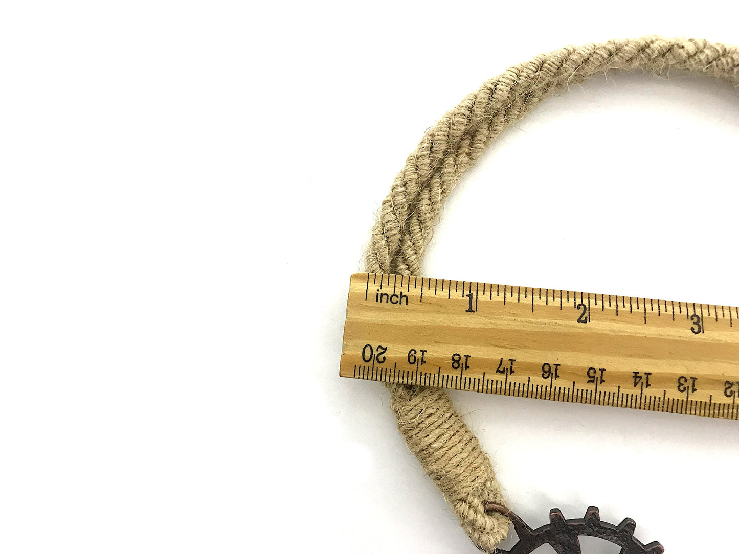 Bracciale per tende allestimenti in stile industrial, in cotone e juta BEIGE ecologico. Allestimenti per loft ed open space. Made in Italy.