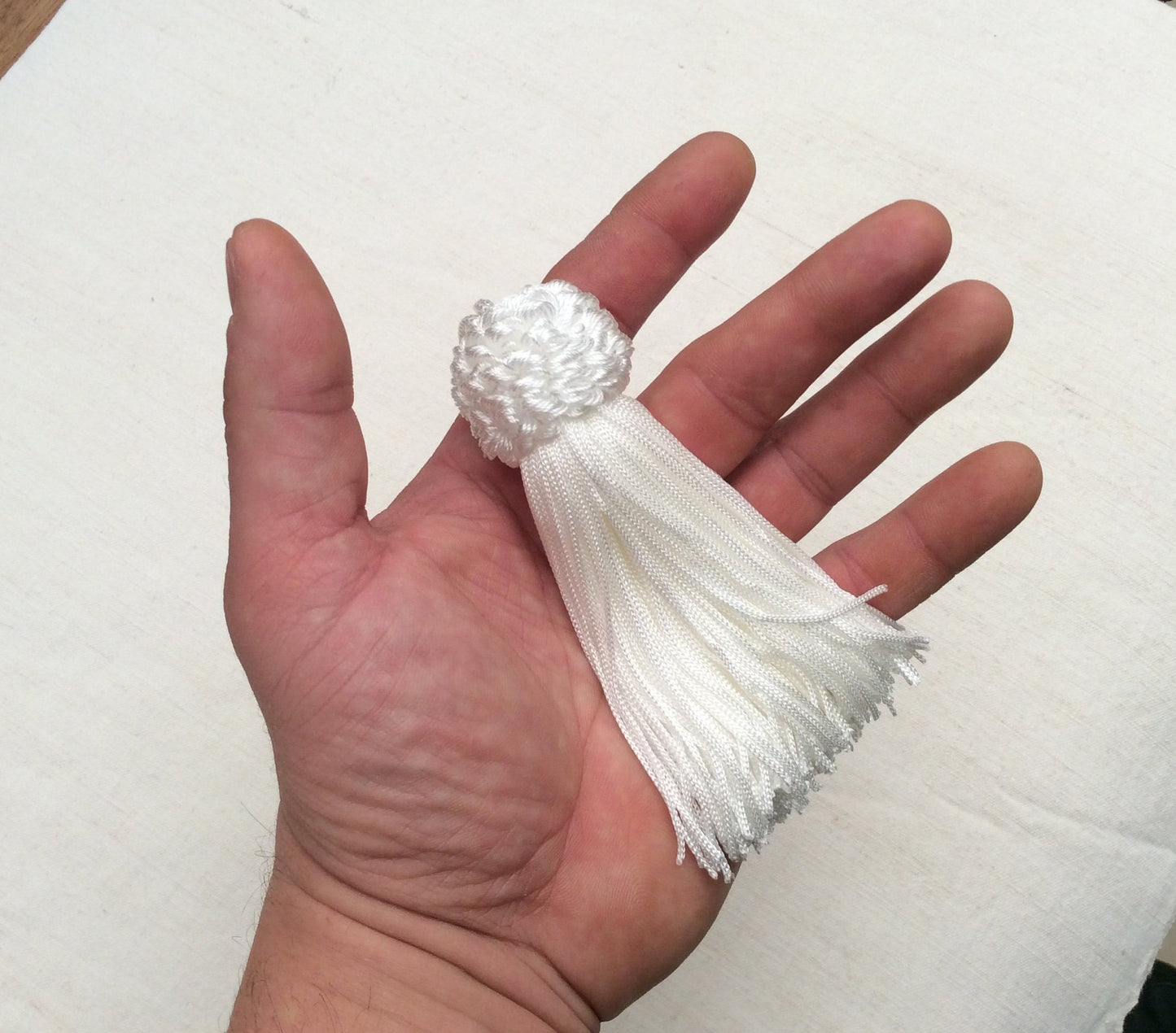 Nappa Fiocco Chiave Avorio o Bianco 11cm - Made in Firenze