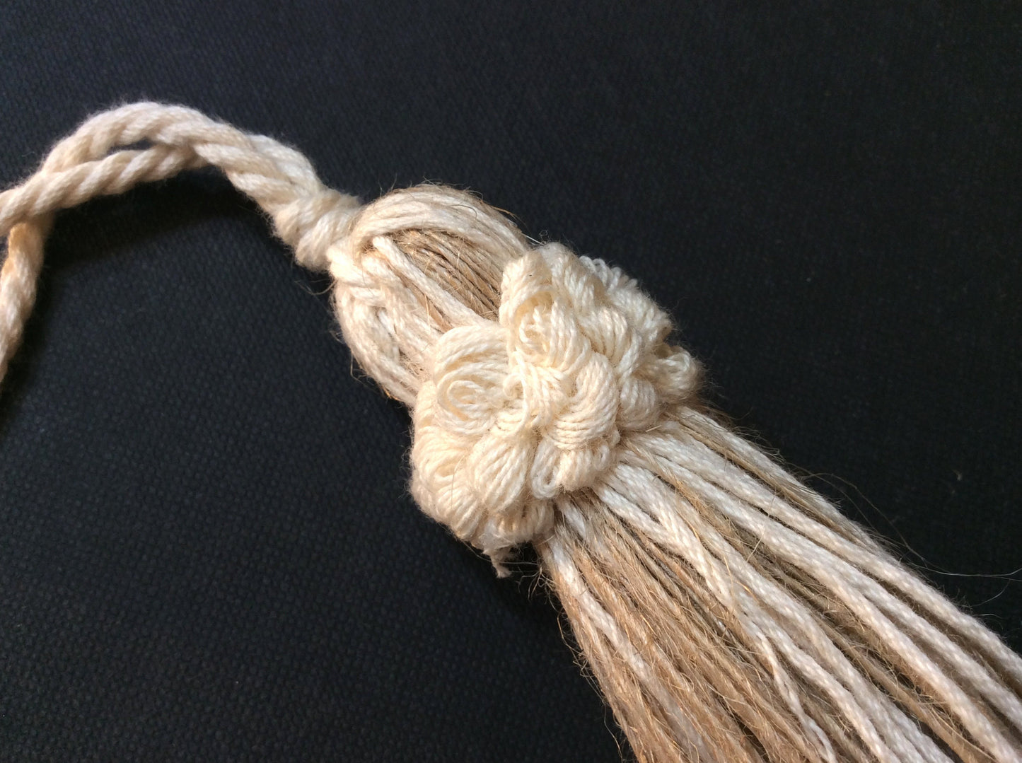 Nappa Fiocco Chiave in Juta Naturale 8cm - Made in Firenze