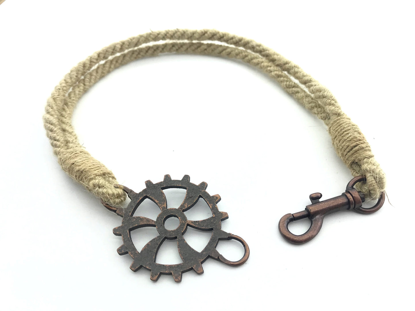 Bracciale per tende allestimenti in stile industrial, in cotone e juta BEIGE ecologico. Allestimenti per loft ed open space. Made in Italy.