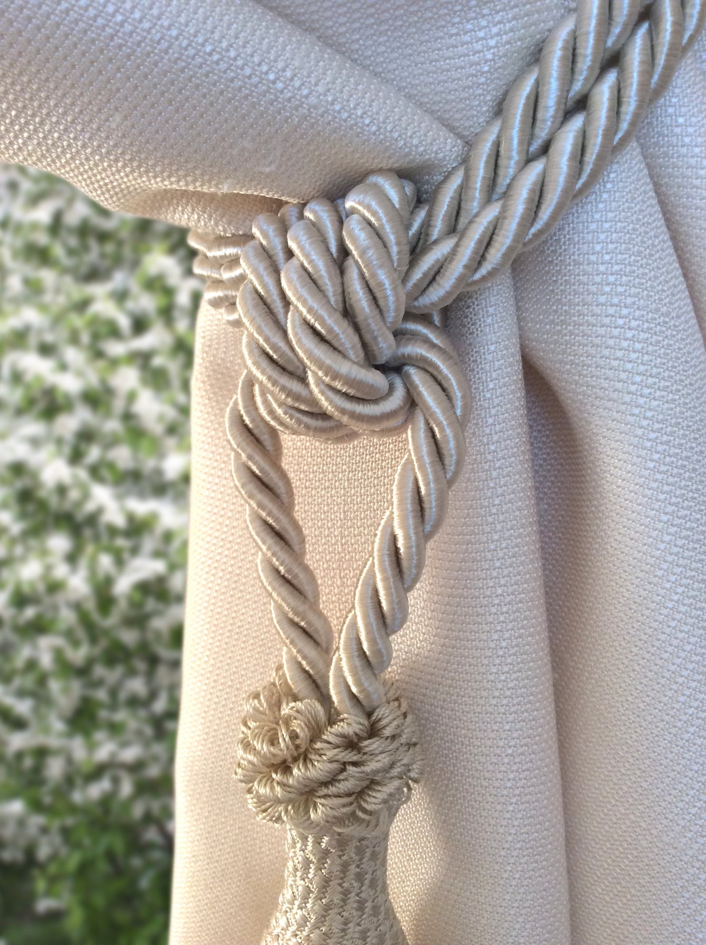 Embrasse per Tende con Nappa Grande 20cm - Panna | Made in Firenze