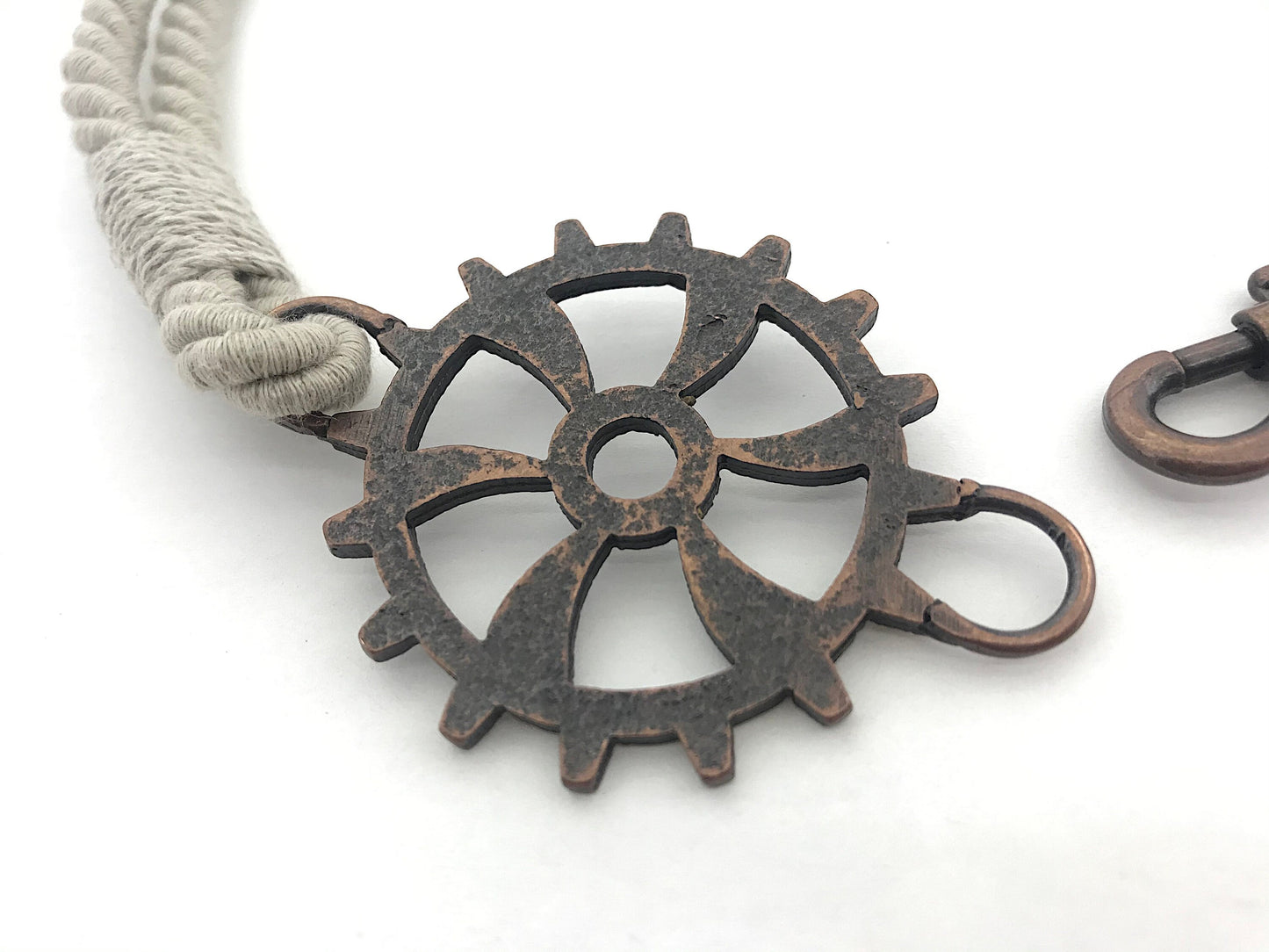 Bracciale per tende per allestimenti in stile industrial, in cotone e lino GRIGIO . Allestimenti per loft ed open space. Made in Italy.