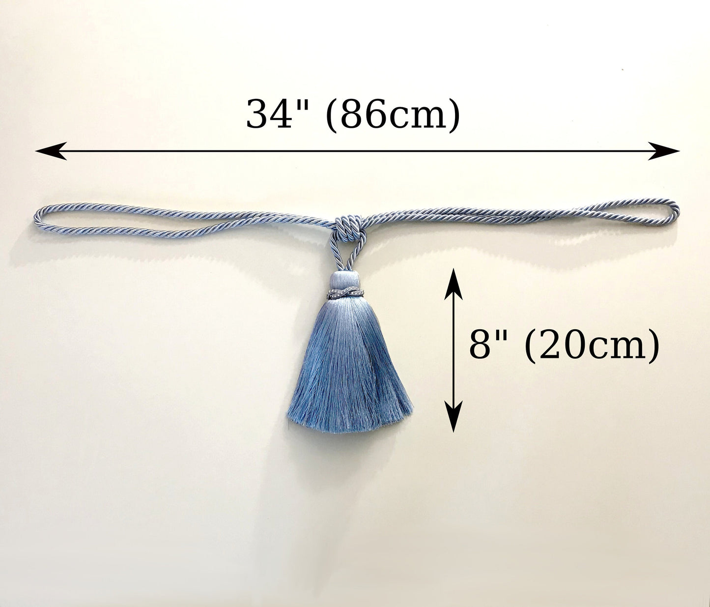 1 Large luxury curtain tieback, large three-color tassel decorated with rhinestones, stunning curtain accessory.