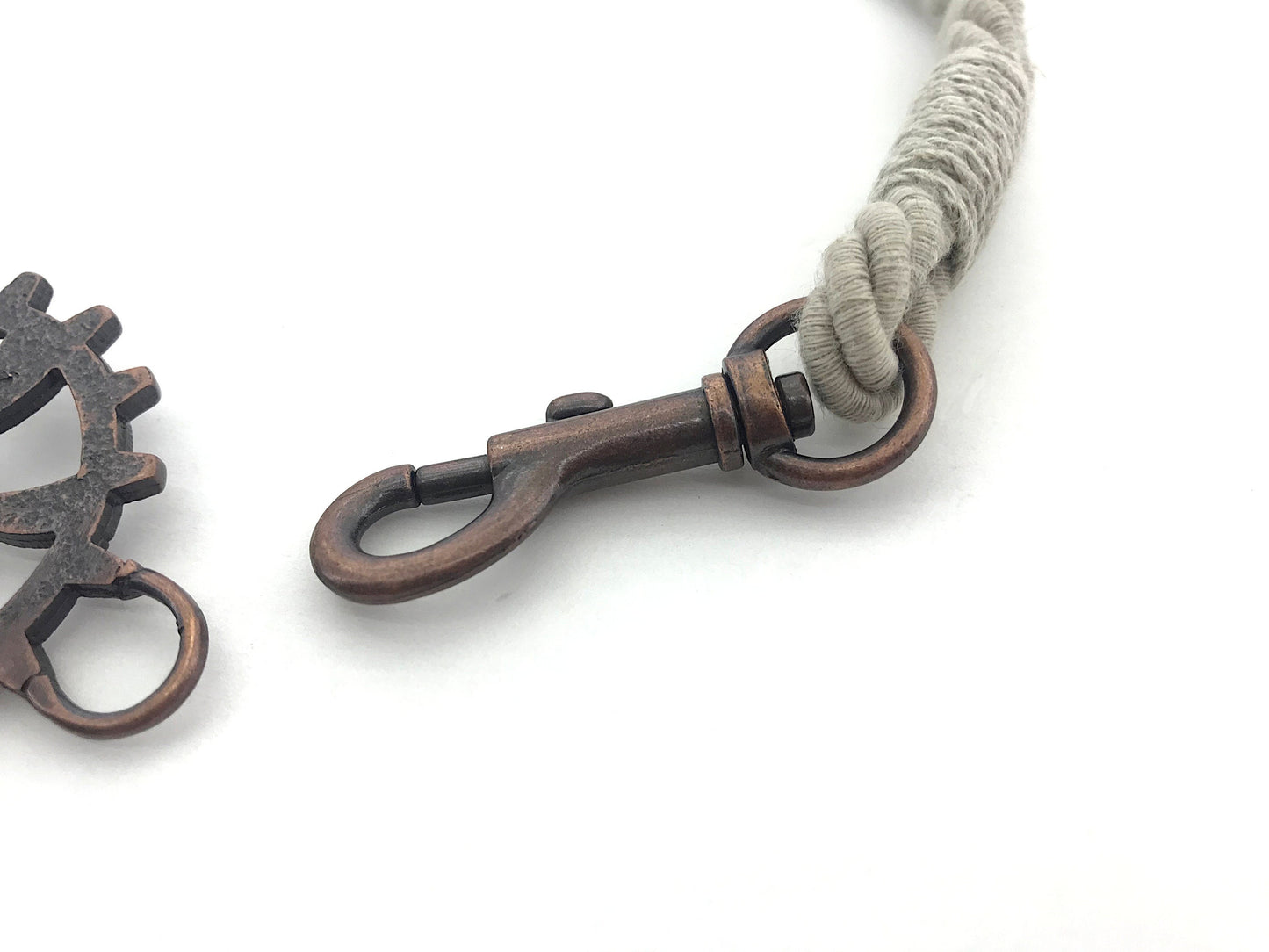 Bracciale per tende per allestimenti in stile industrial, in cotone e lino GRIGIO . Allestimenti per loft ed open space. Made in Italy.
