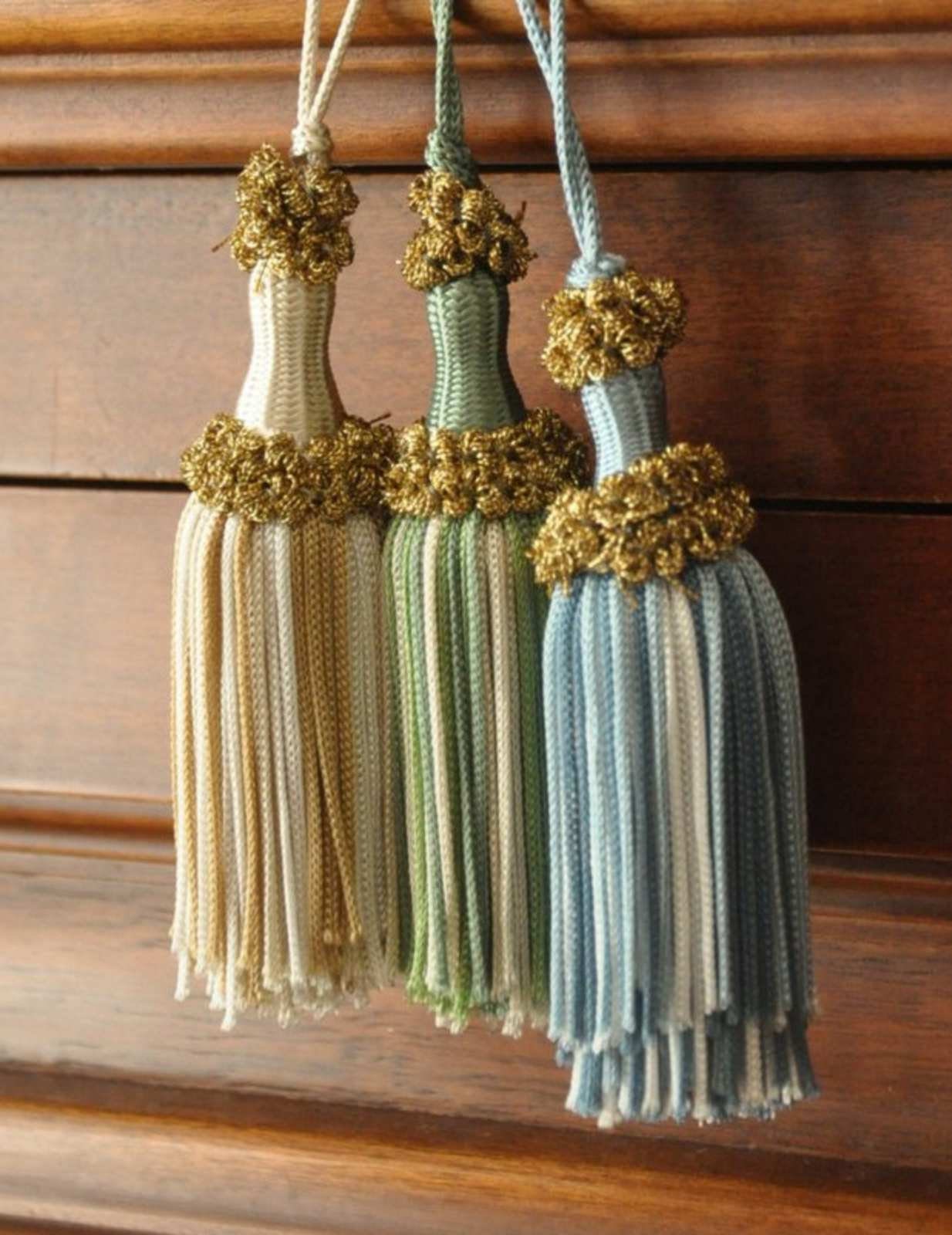 Key Tassel Lamè Key for Antique Furniture - 9 Mixed Colors Florence