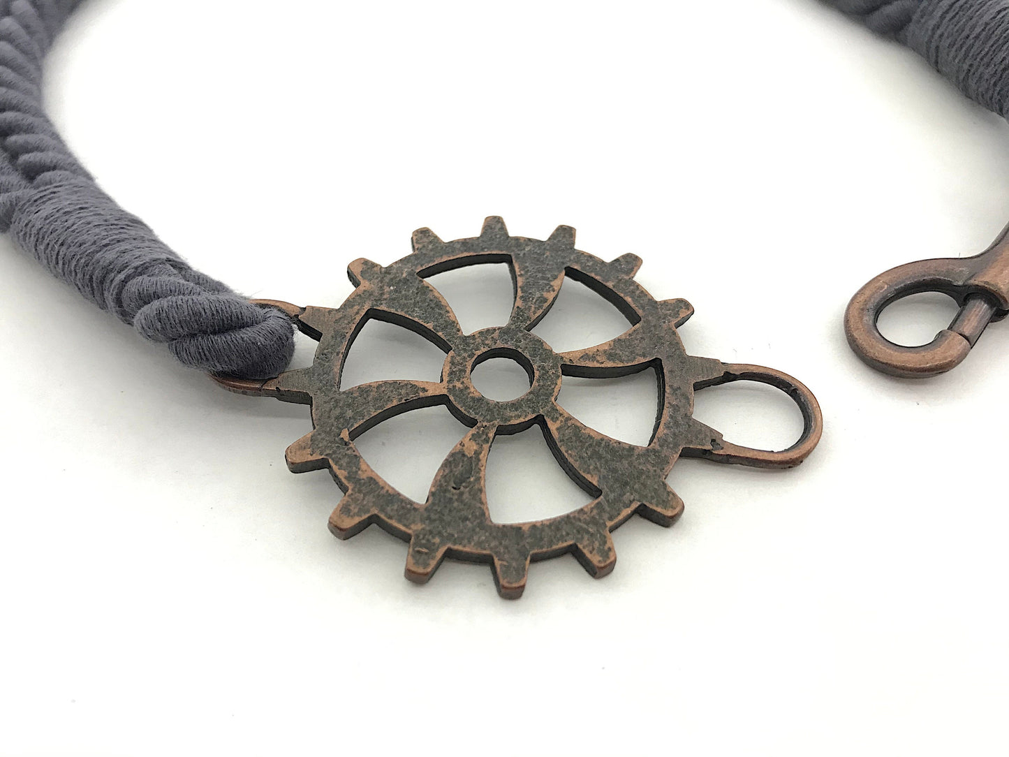 Bracciale per tende per allestimenti in stile industrial, in cotone e lino BLU AVIO . Allestimenti per loft ed open space. Made in Italy.
