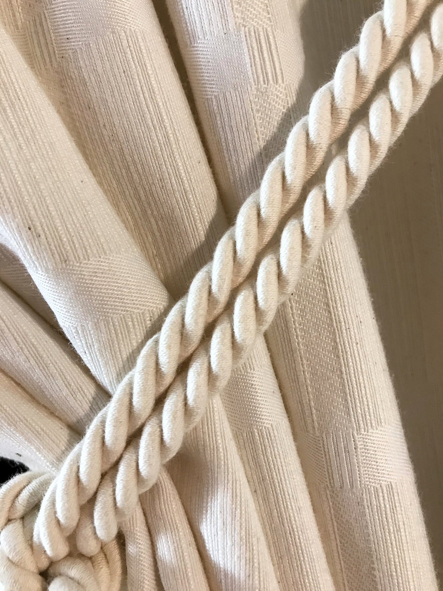 Stupenda grande embrasse doppia in cotone decorazione per tende tendaggi drappeggio drappo made in italy