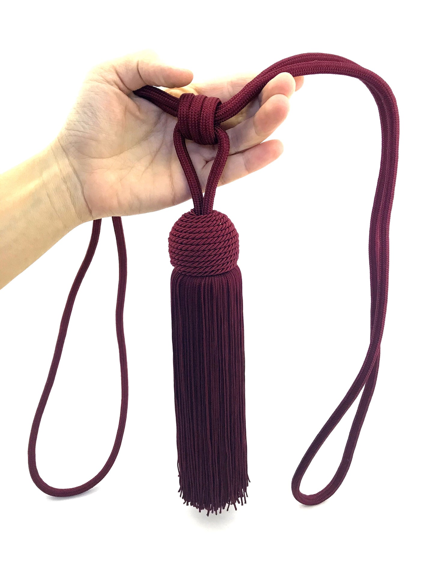 Embrasse per Tende con Nappa Grande 23cm - Rosso Bordò | Made in Firenze