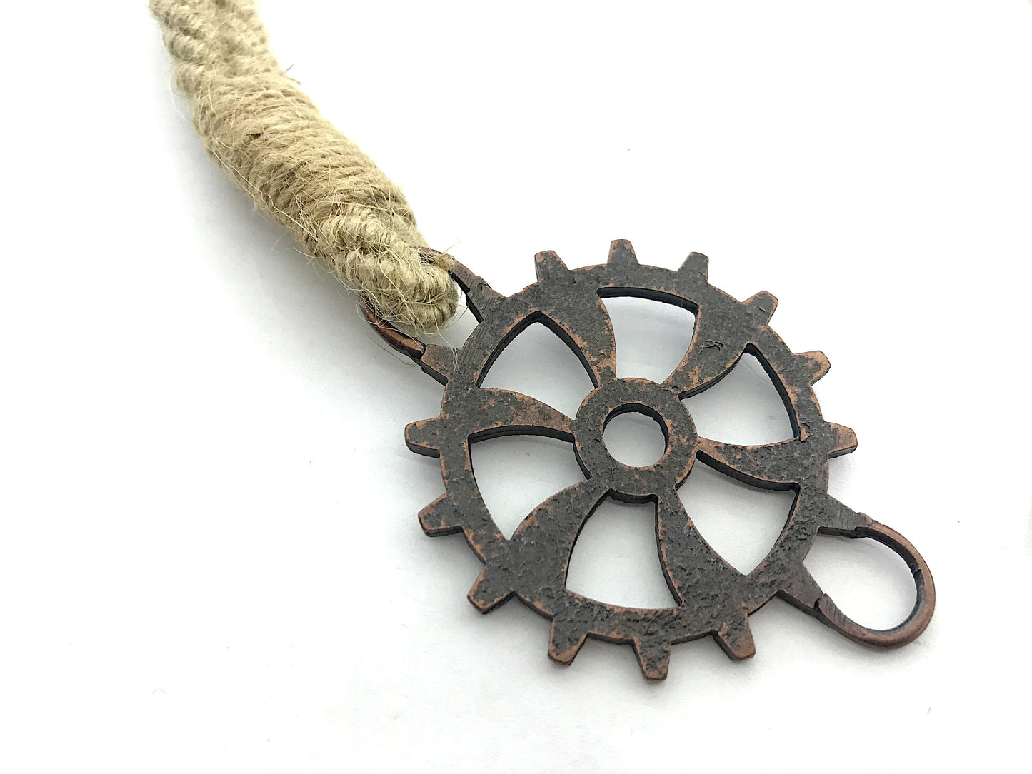 Bracciale per tende allestimenti in stile industrial, in cotone e juta BEIGE ecologico. Allestimenti per loft ed open space. Made in Italy.
