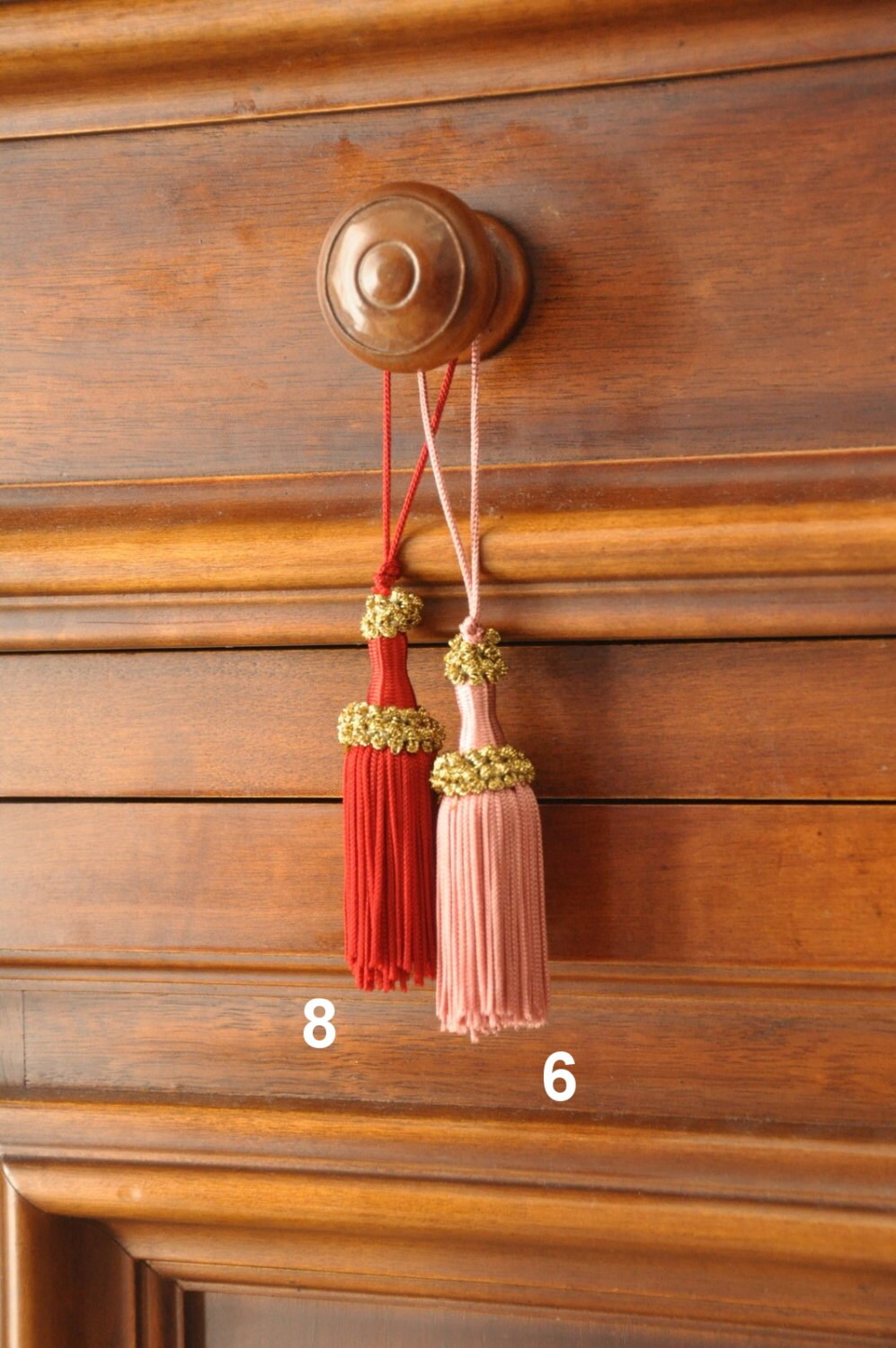 Key Tassel Lamè Key for Antique Furniture - 9 Mixed Colors Florence