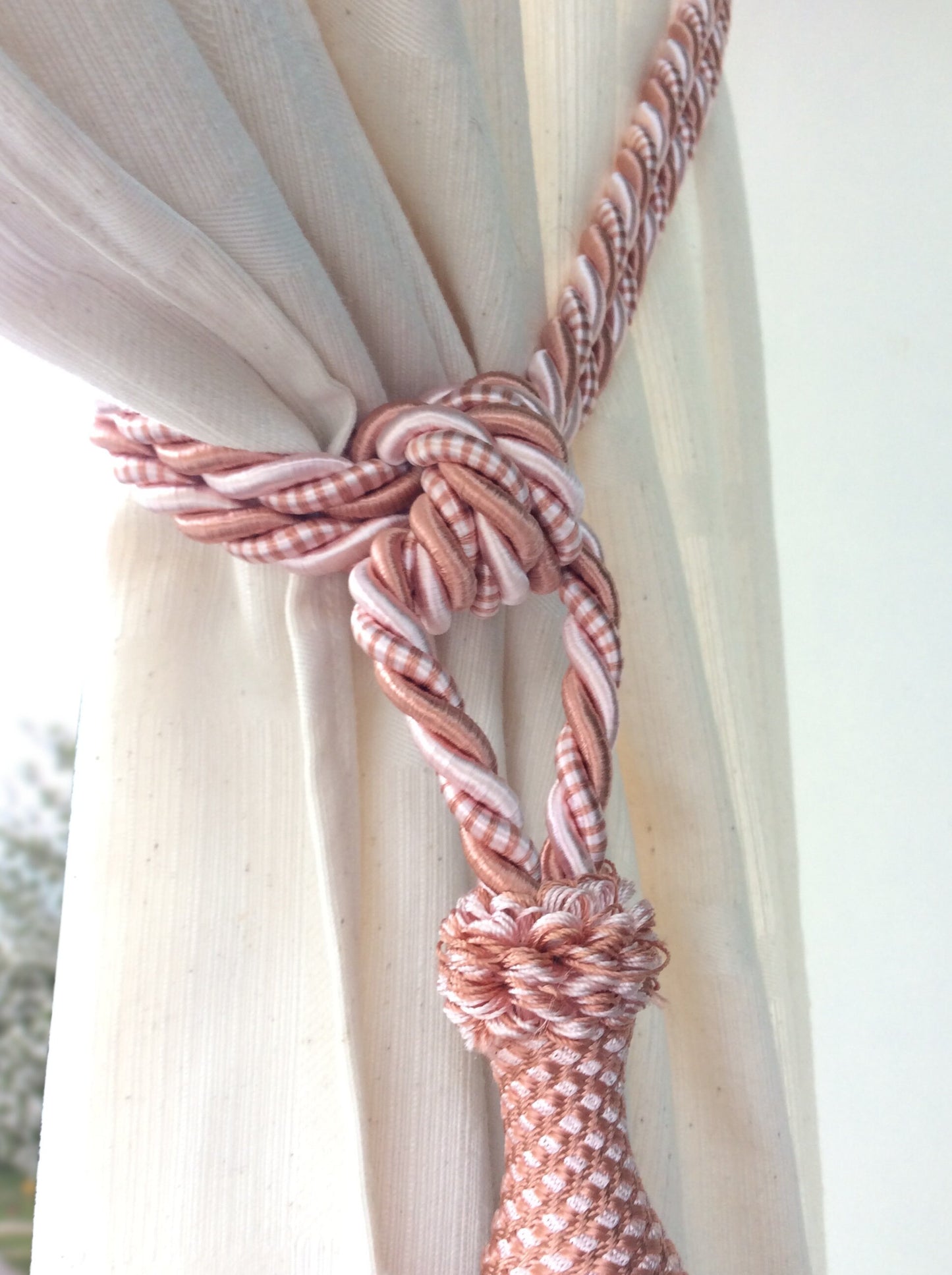 Embrasse per Tende con Nappa Grande 20cm - Rosa Antico | Made in Firenze